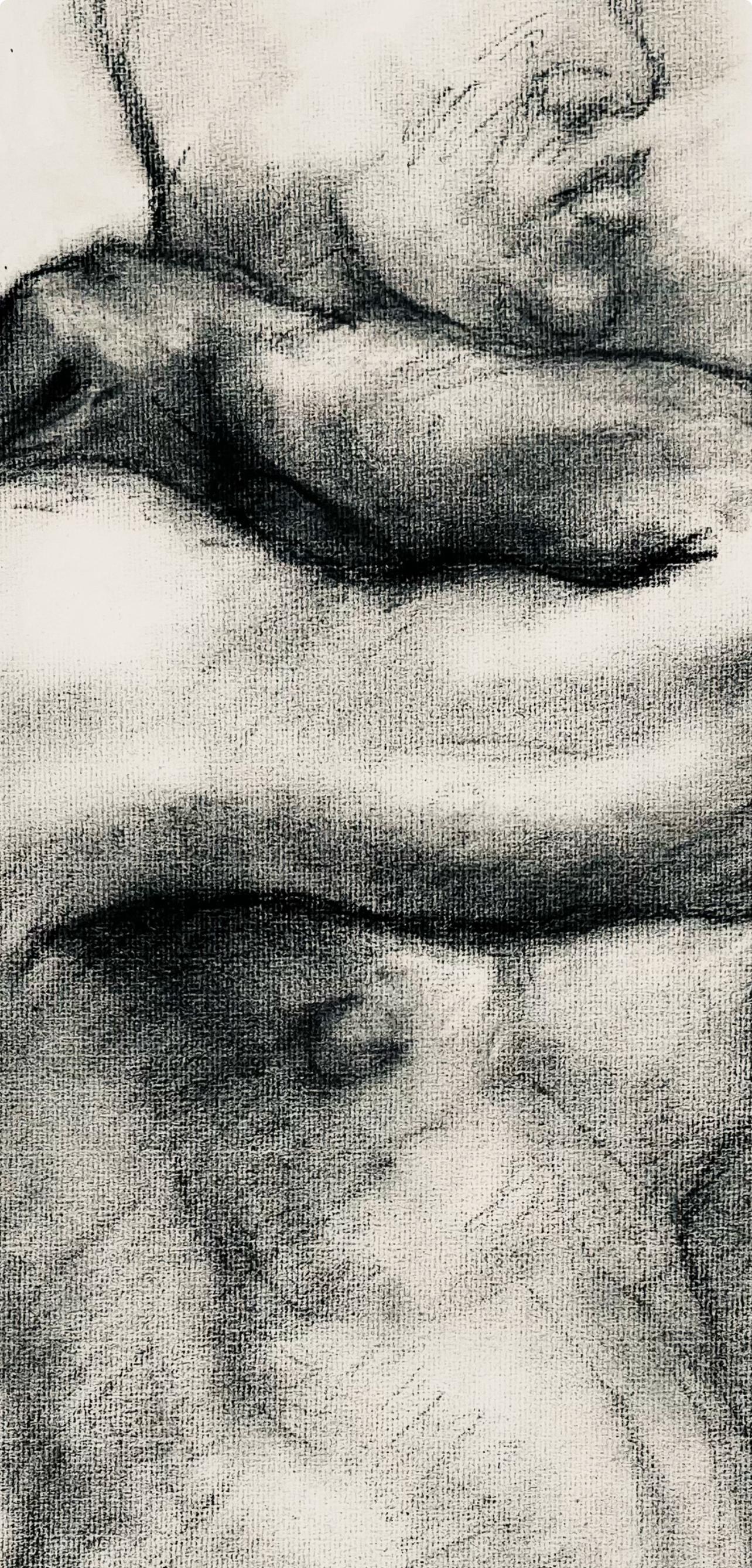 Studio di figura maschile rinascimentale, 1963, Ian Hornak - Disegno in vendita 3
