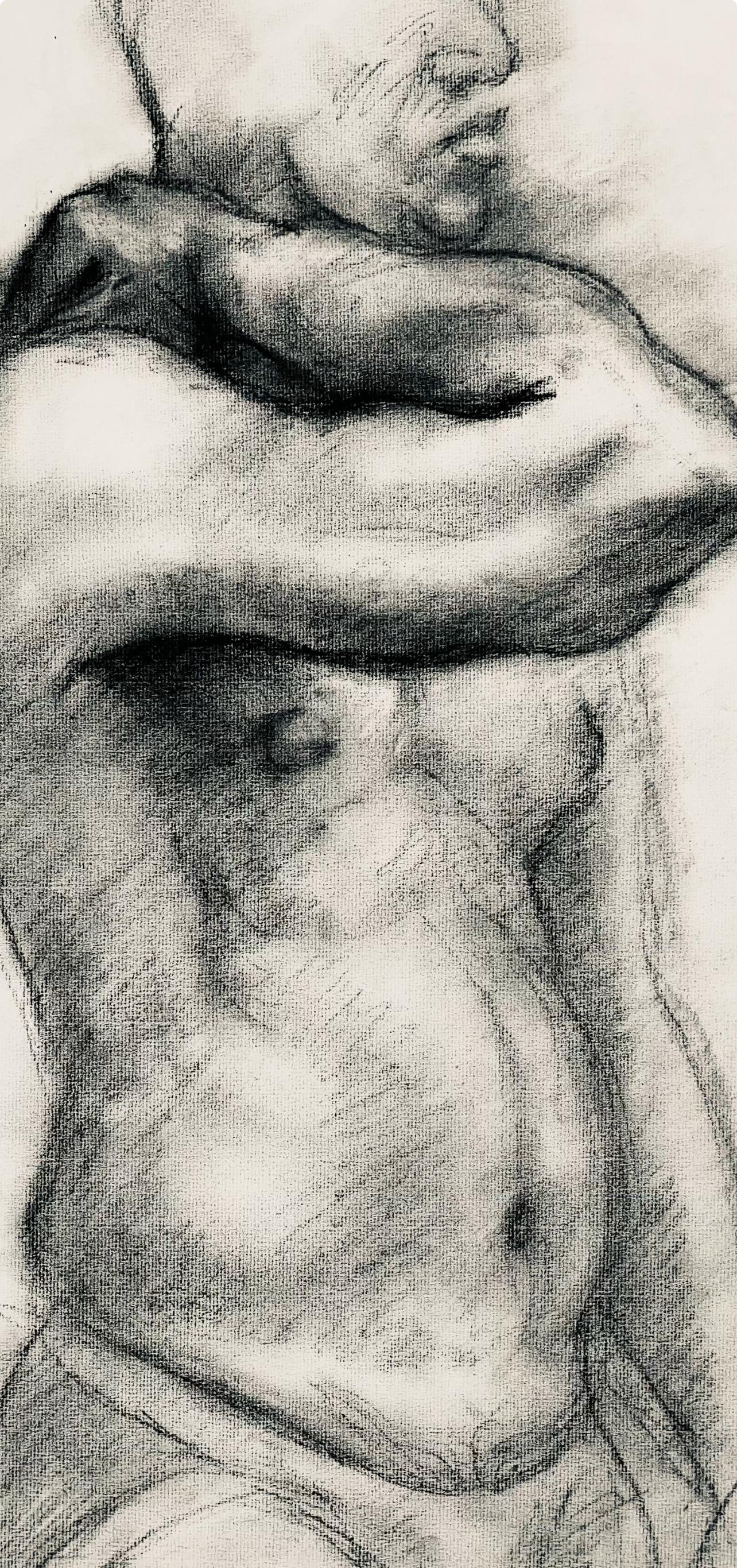 Studio di figura maschile rinascimentale, 1963, Ian Hornak - Disegno in vendita 1