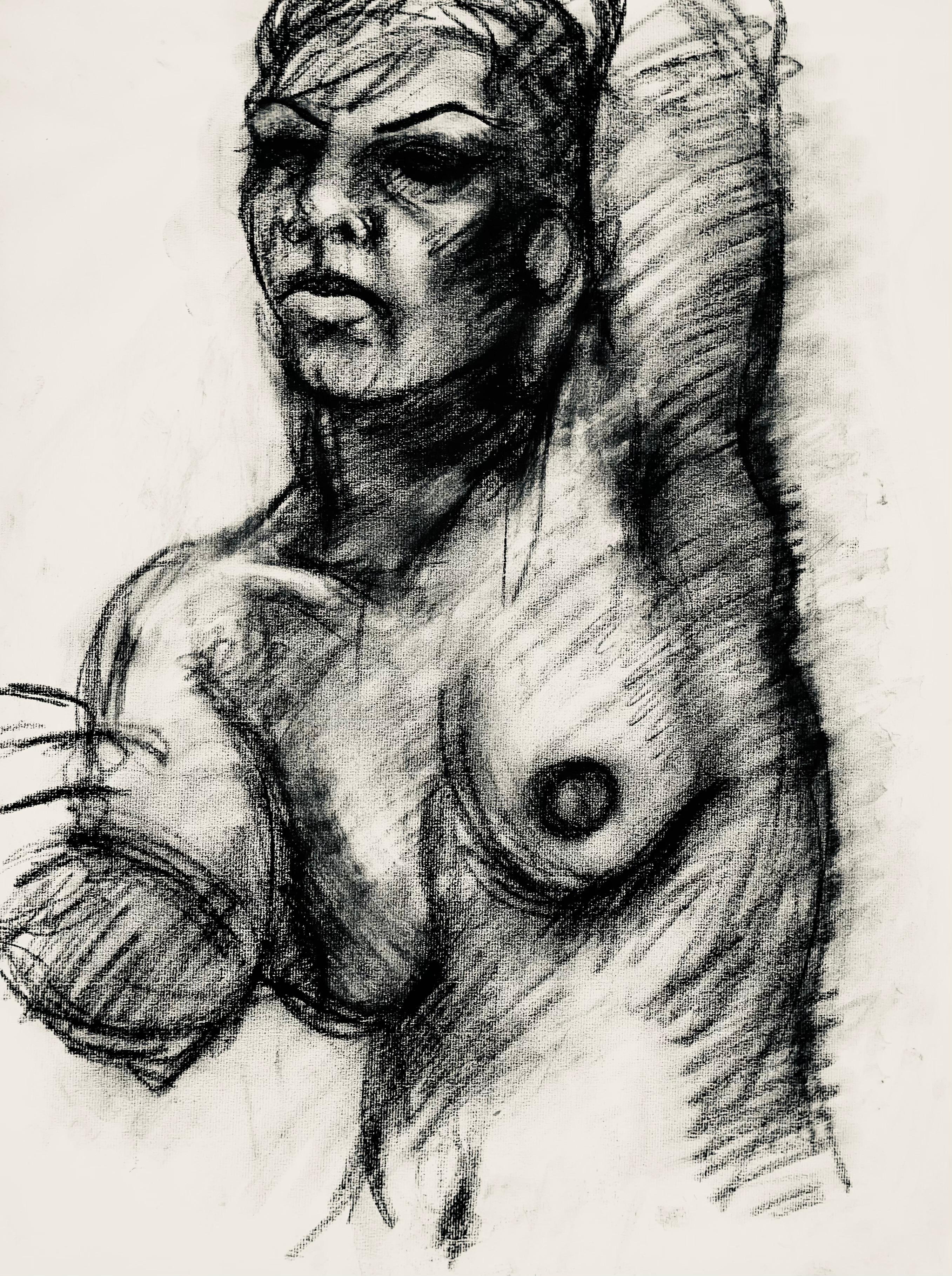 Artist: Ian Hornak (1944-2002)
Title: Renaissance Female Nude Figure Study
Year: circa 1963
Medium: Original drawing on vélin paper
Size: 18 x 23 inches
Condition: Good
Provenance: Estate of Ian Hornak, East Hampton, NY
Notes: Created during
