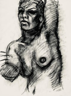 Renaissance Female Nude Figure Study, 1963, Ian Hornak — Drawing