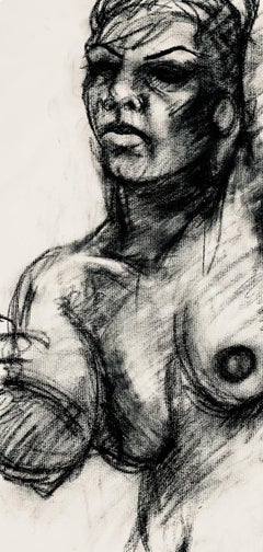 Renaissance Female Nude Figure Study, 1963, Ian Hornak — Drawing