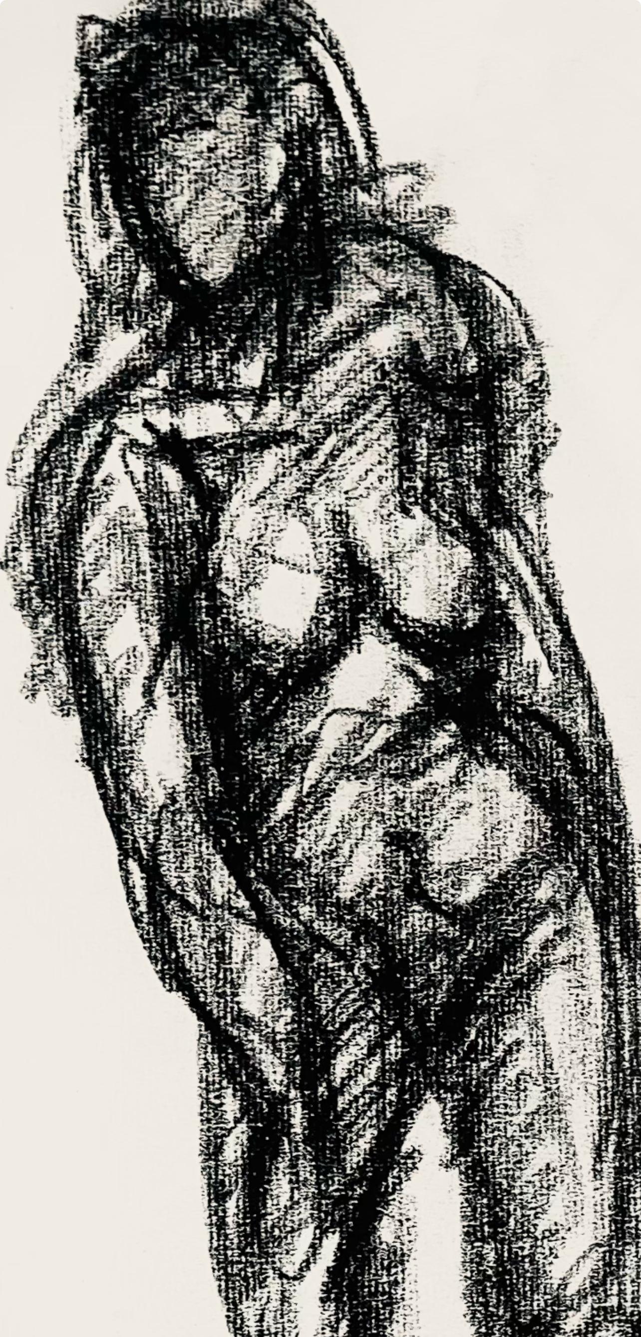 Studio di figura femminile rinascimentale, 1963, Ian Hornak - Disegno in vendita 4