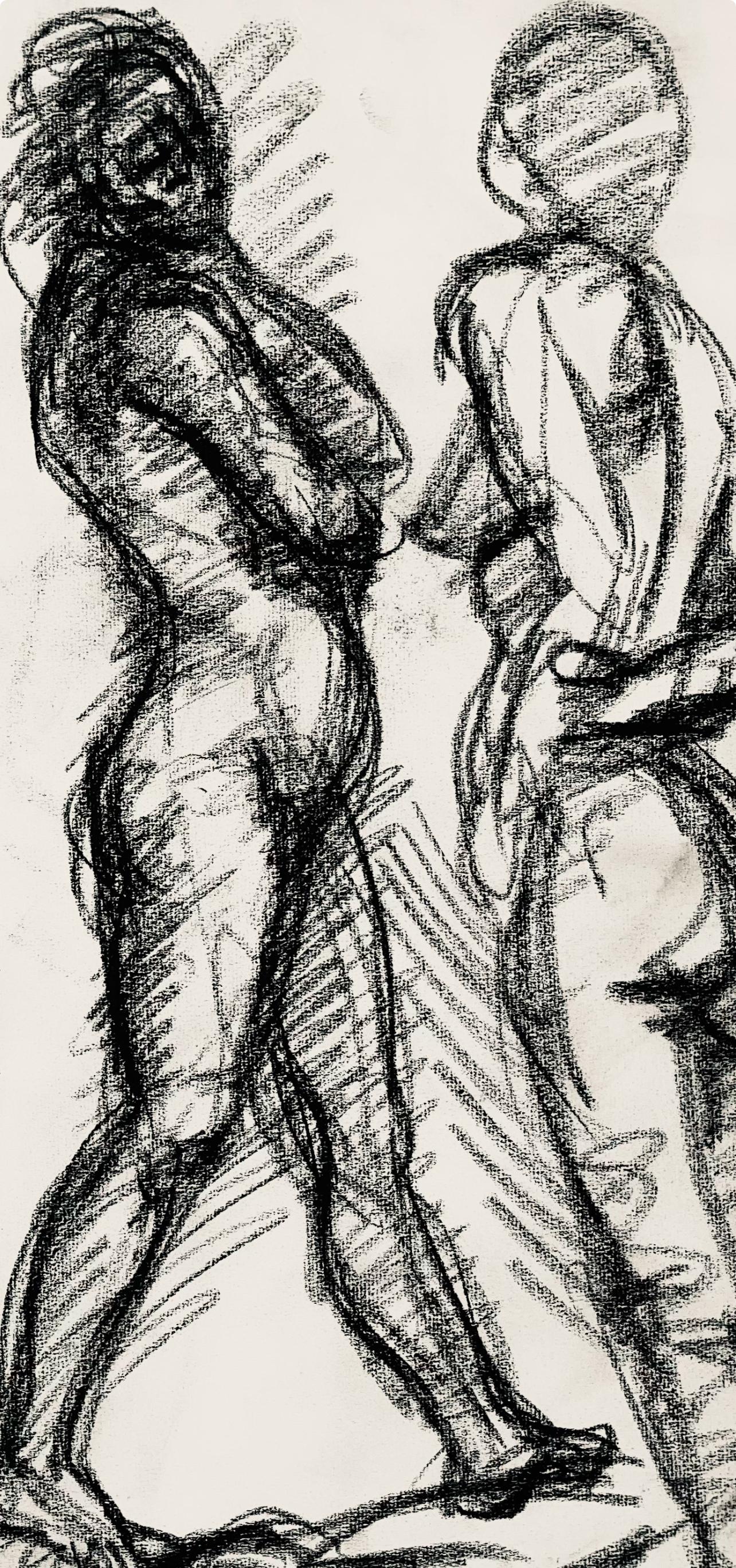 Studio di figura femminile rinascimentale, 1963, Ian Hornak - Disegno in vendita 1