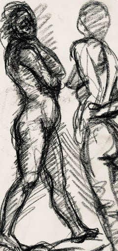 Renaissance Female Nude Figure Study, 1963, Ian Hornak — Drawing