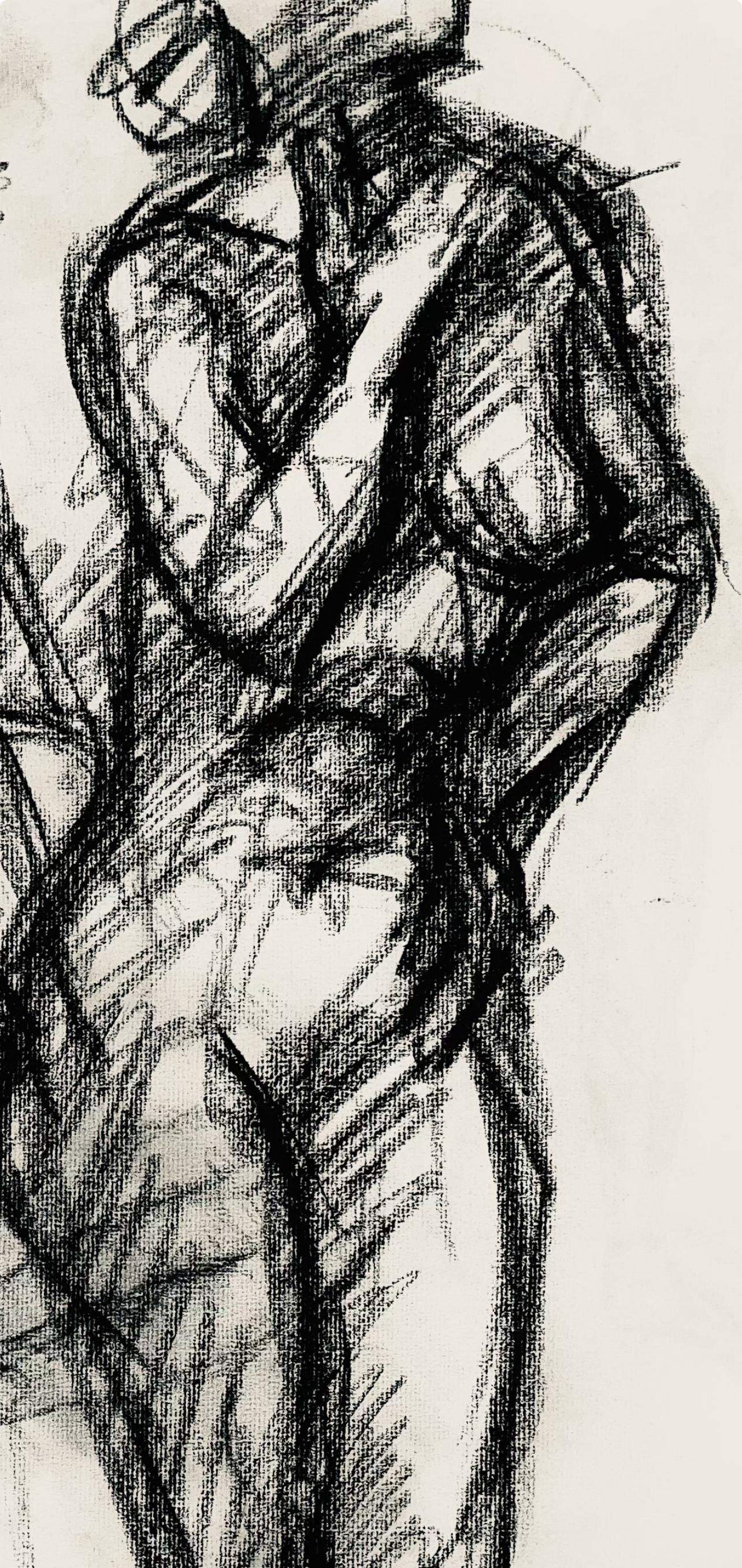 Studio di figura femminile rinascimentale, 1963, Ian Hornak - Disegno in vendita 1