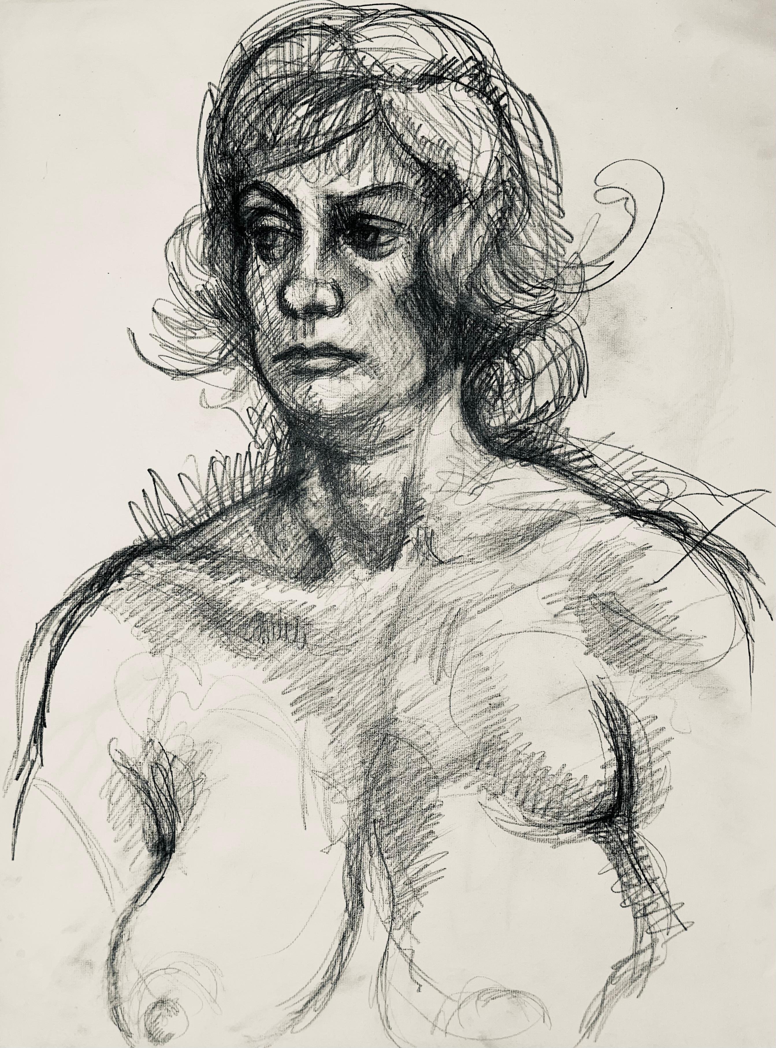 Artist: Ian Hornak (1944-2002)
Title: Renaissance Female Nude Figure Study
Year: circa 1963
Medium: Original drawing on vélin paper
Size: 23 x 18 inches
Condition: Good
Provenance: Estate of Ian Hornak, East Hampton, NY
Notes: Created during