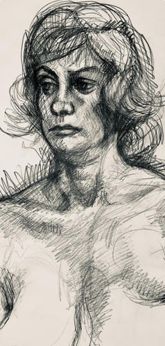 Renaissance Female Nude Figure Study, 1963, Ian Hornak — Drawing