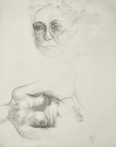 Renaissance Female Nude Figure Study, 1963, Ian Hornak — Drawing