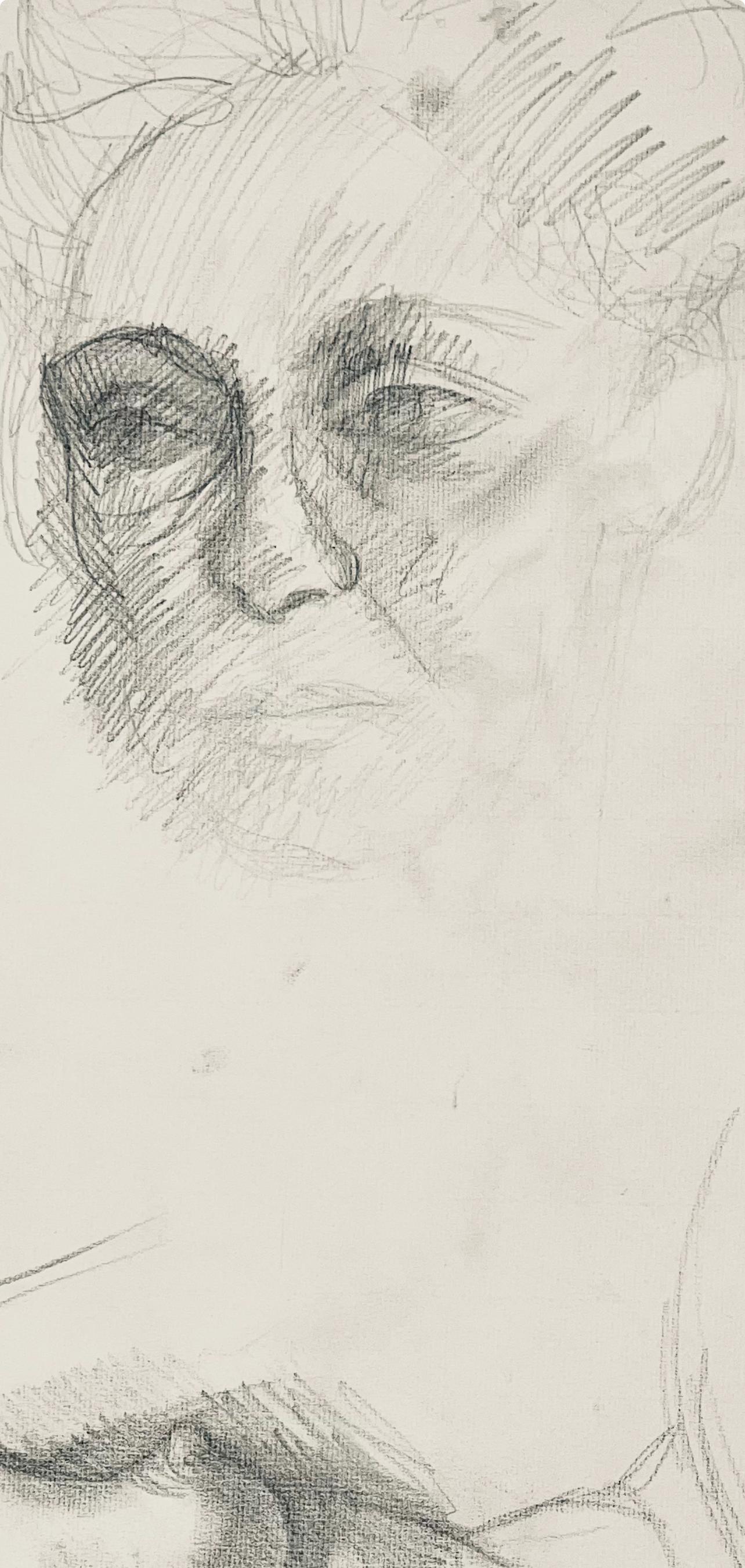 Studio di figura femminile rinascimentale, 1963, Ian Hornak - Disegno in vendita 1