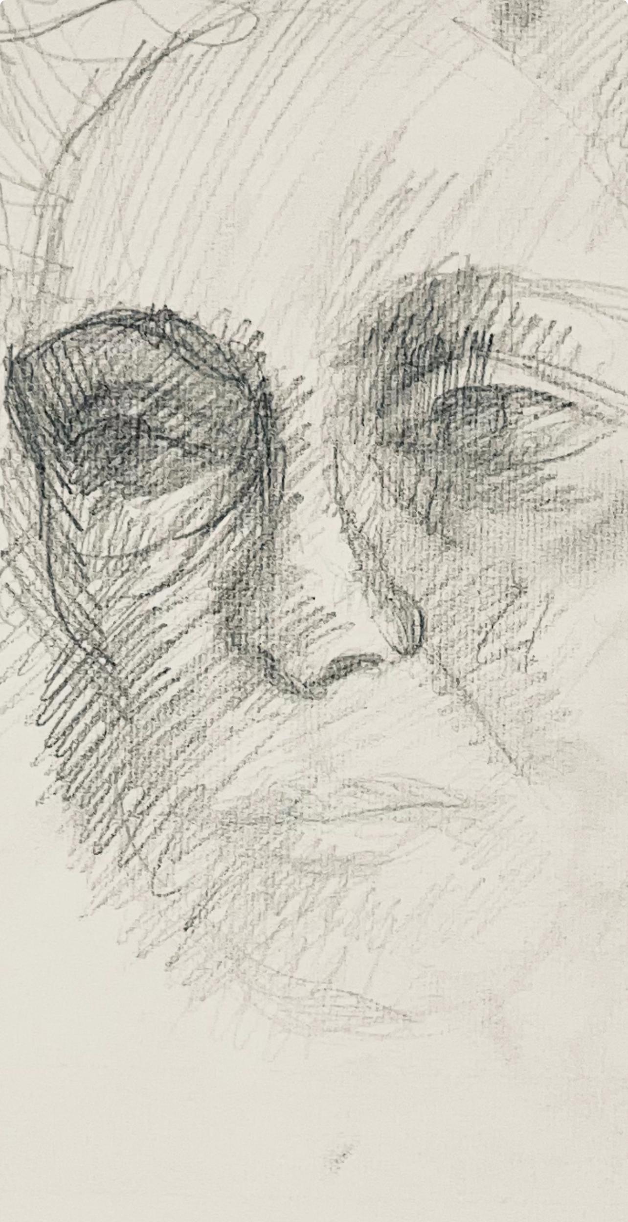 Studio di figura femminile rinascimentale, 1963, Ian Hornak - Disegno in vendita 2