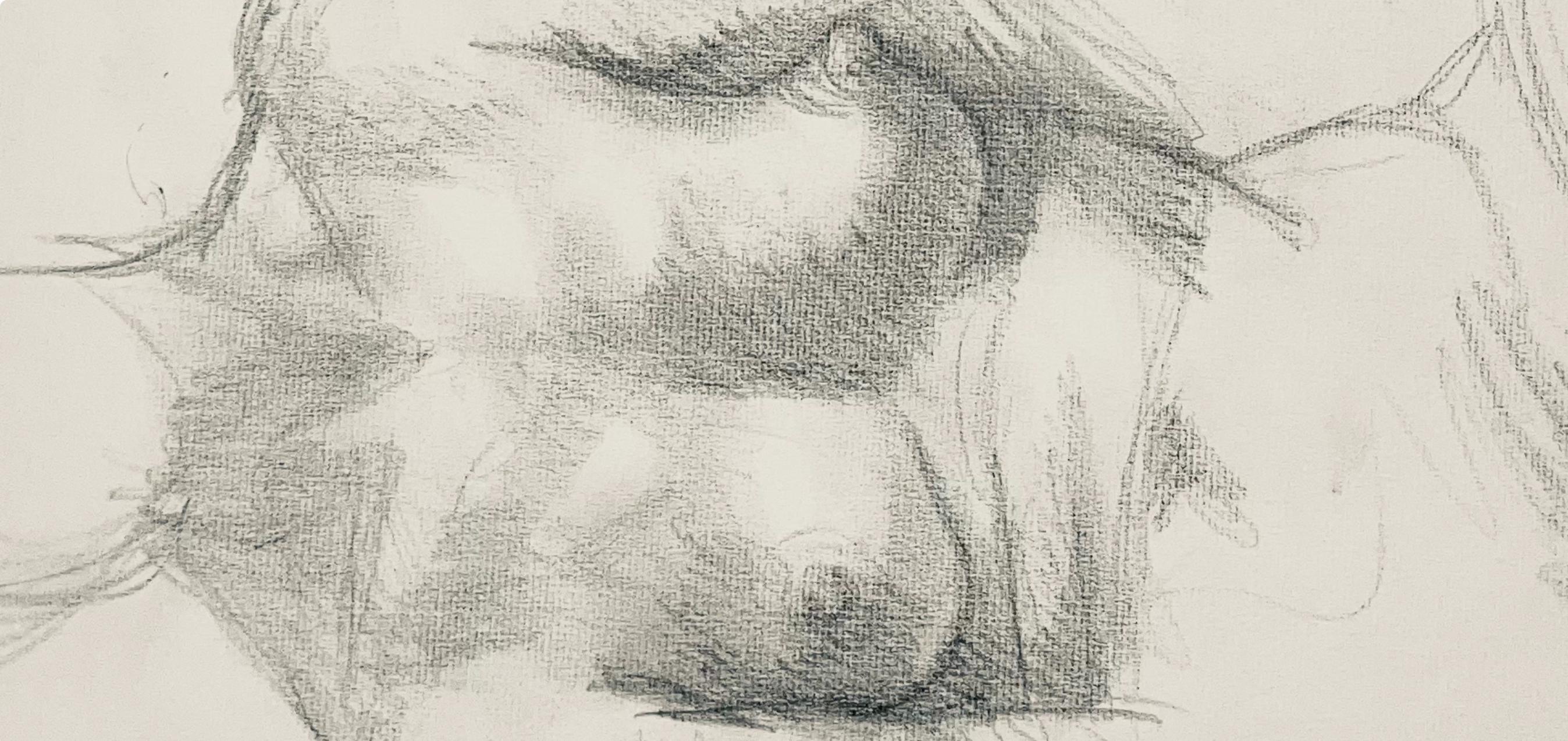 Studio di figura femminile rinascimentale, 1963, Ian Hornak - Disegno in vendita 4