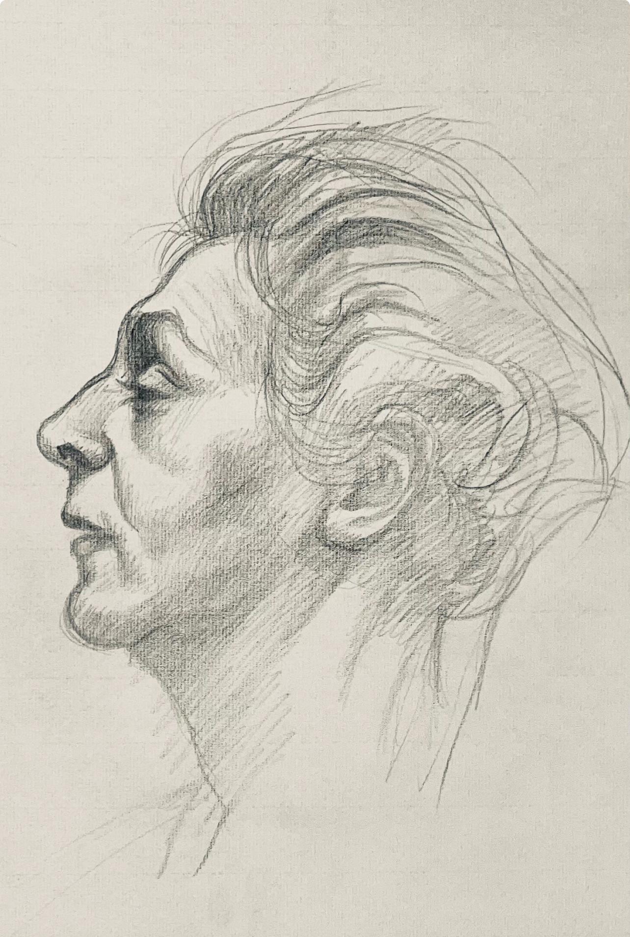 Renaissance Male Figure Study, 1963, Ian Hornak — Drawing