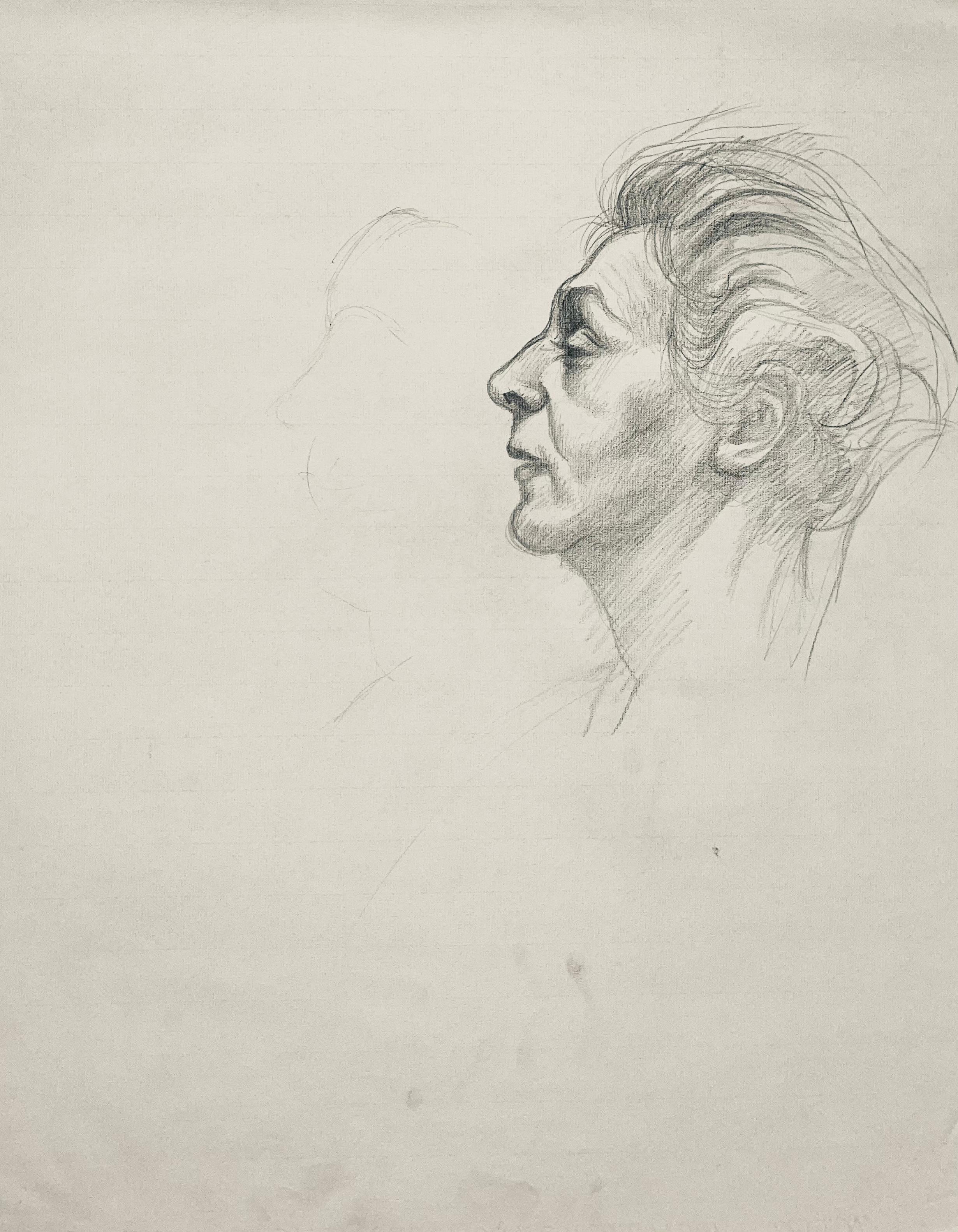 Studio di figura maschile rinascimentale, 1963, Ian Hornak - Disegno in vendita 4