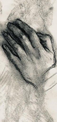 Renaissance Hand and Female Nude Study, 1963, Ian Hornak — Drawing