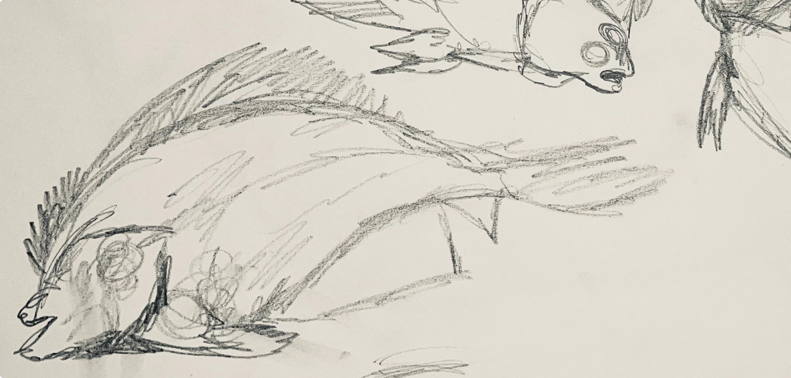 Studio di pesce rinascimentale, 1963, Ian Hornak - Disegno in vendita 1