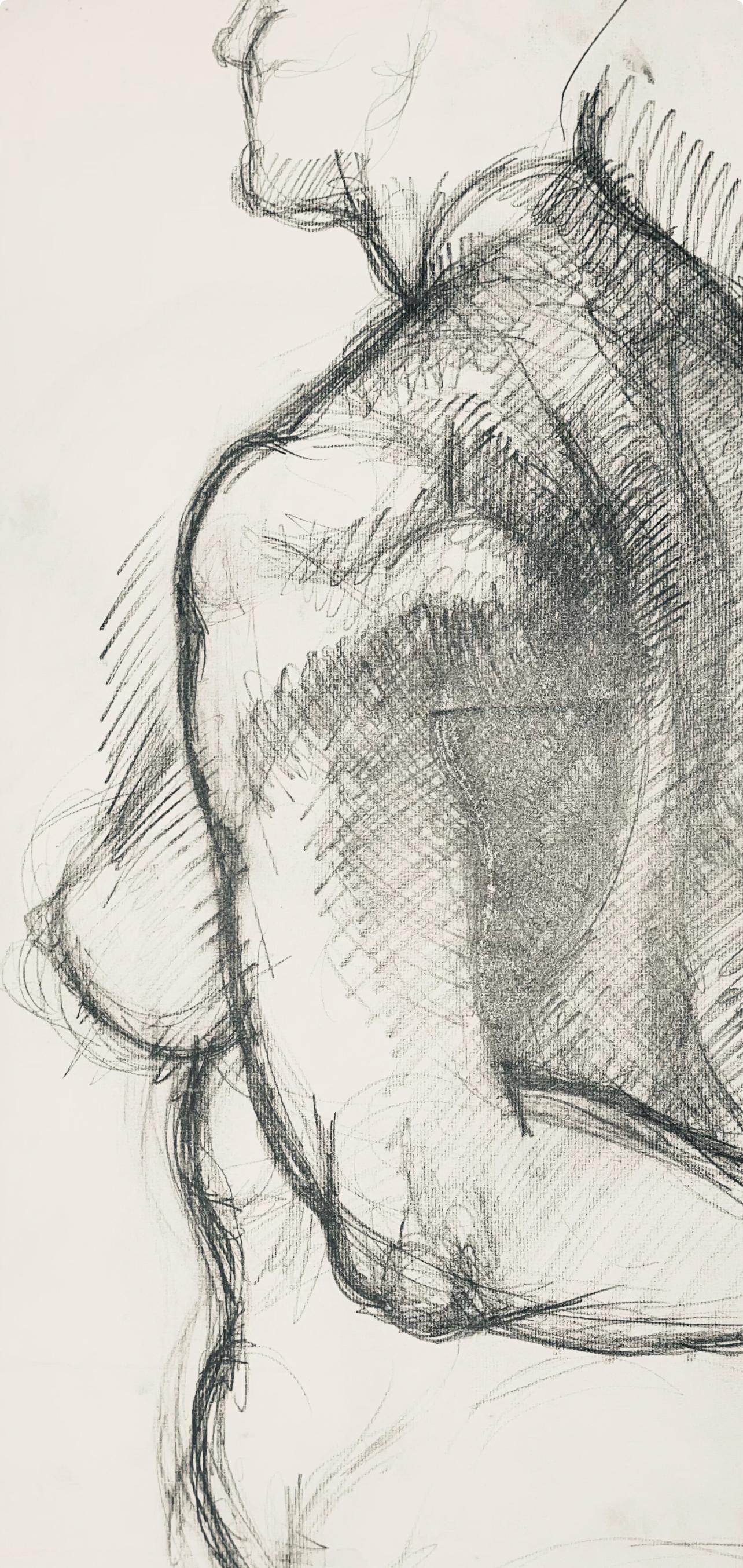 Studio di figura femminile rinascimentale, 1963, Ian Hornak - Disegno in vendita 1