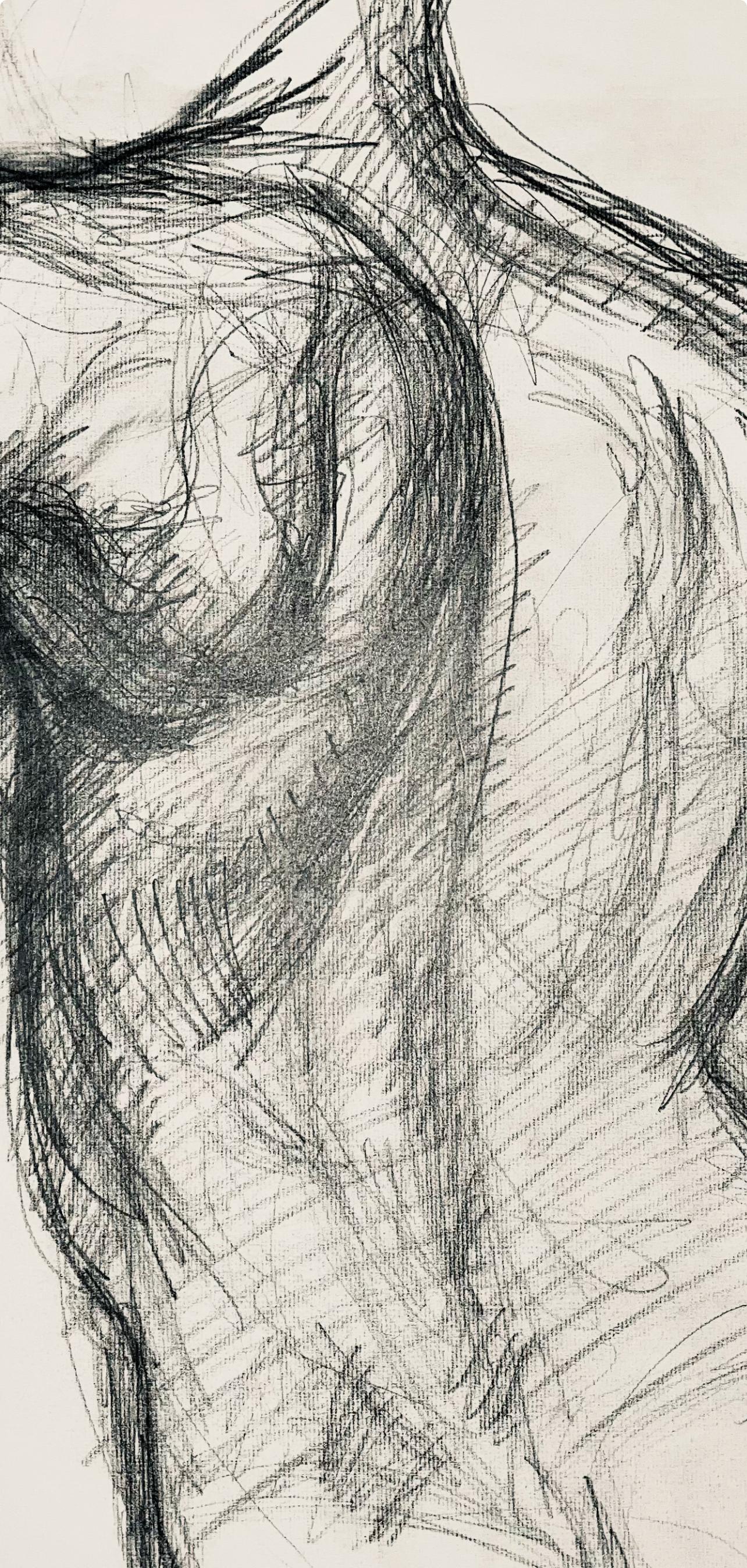 Étude de la figure du nu masculin de la Renaissance, 1963, Ian Hornak - Dessin en vente 2