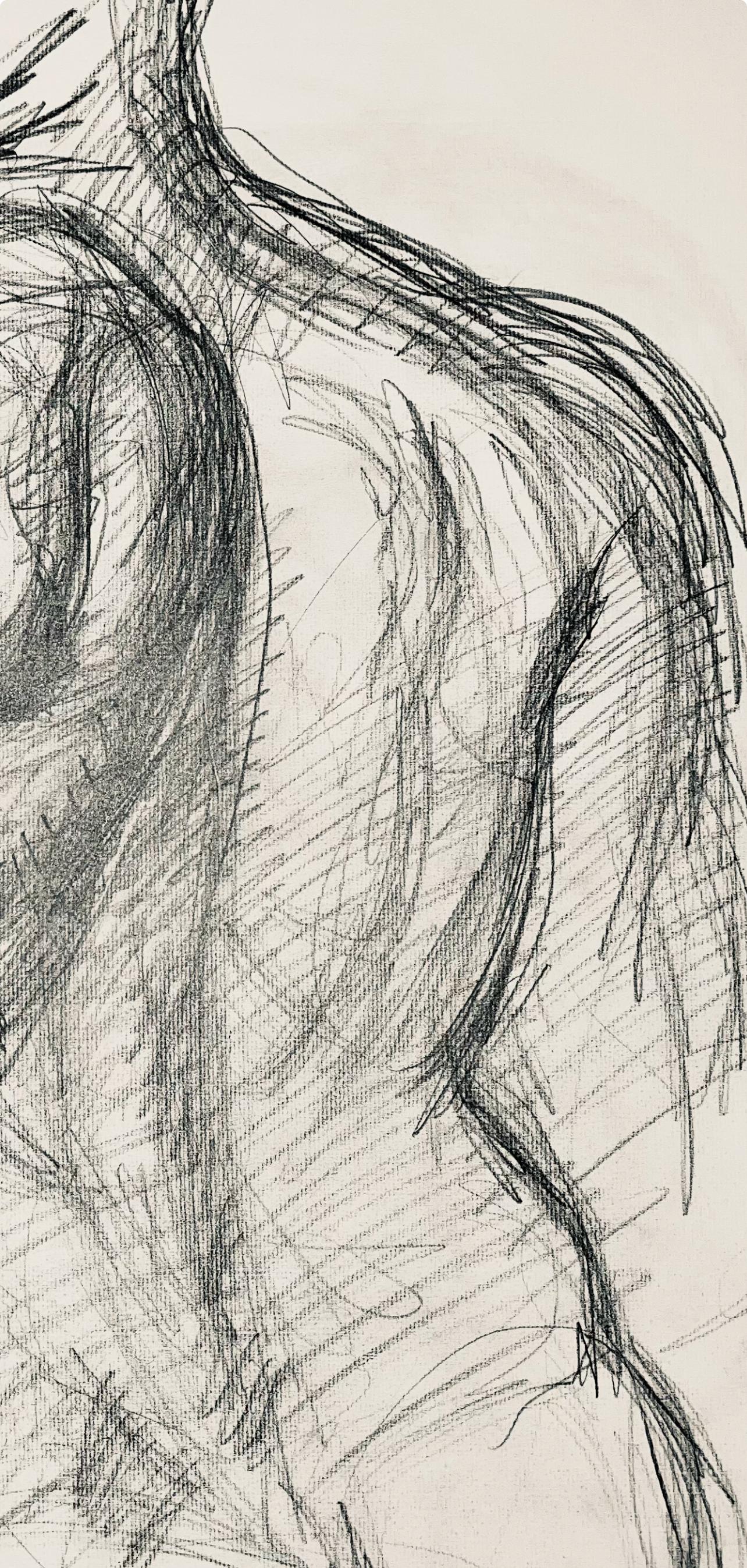 Étude de la figure du nu masculin de la Renaissance, 1963, Ian Hornak - Dessin en vente 3