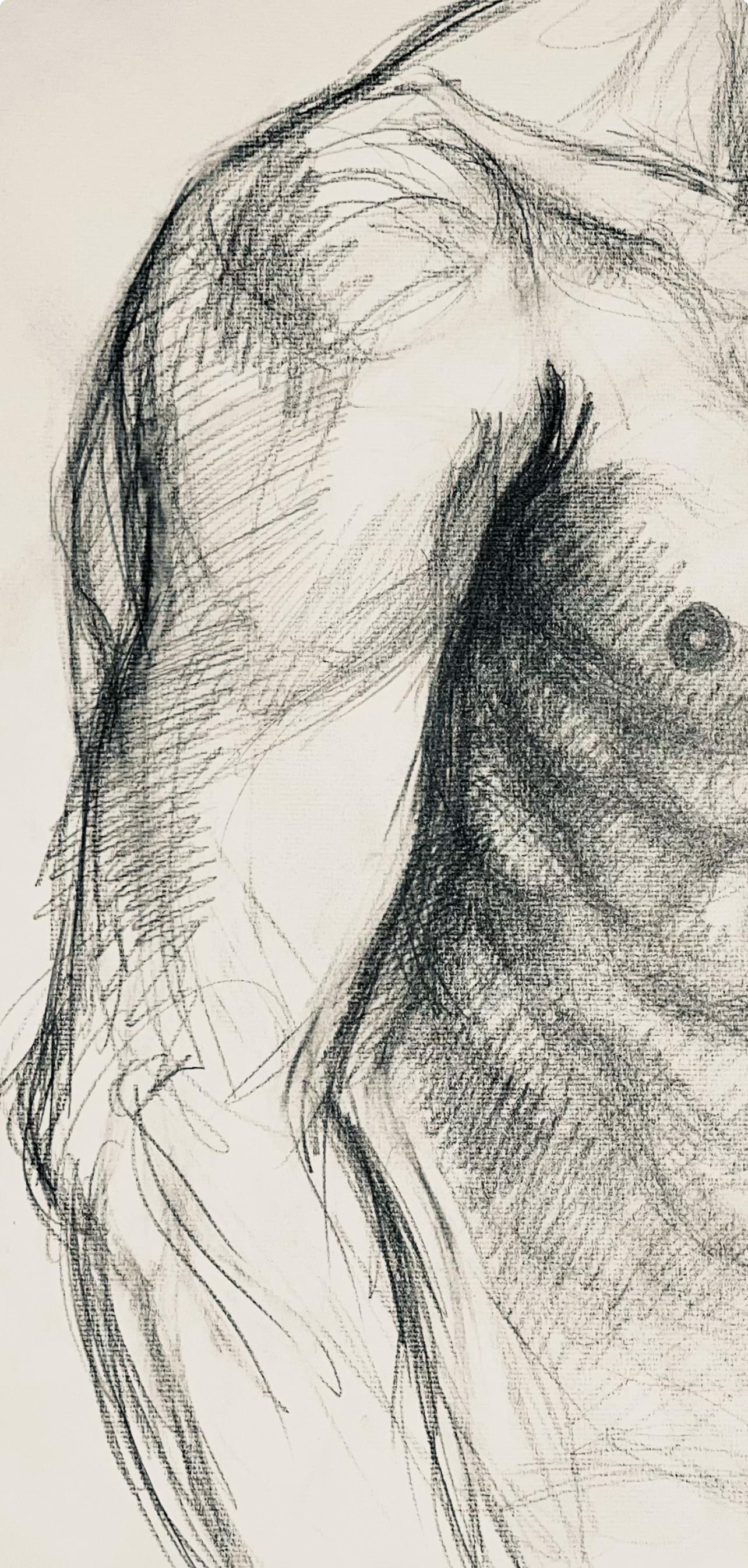 Renaissance Male Nude Figure Study, 1963, Ian Hornak — Drawing For Sale 2