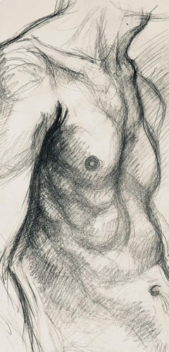 Renaissance Male Nude Figure Study, 1963, Ian Hornak — Drawing