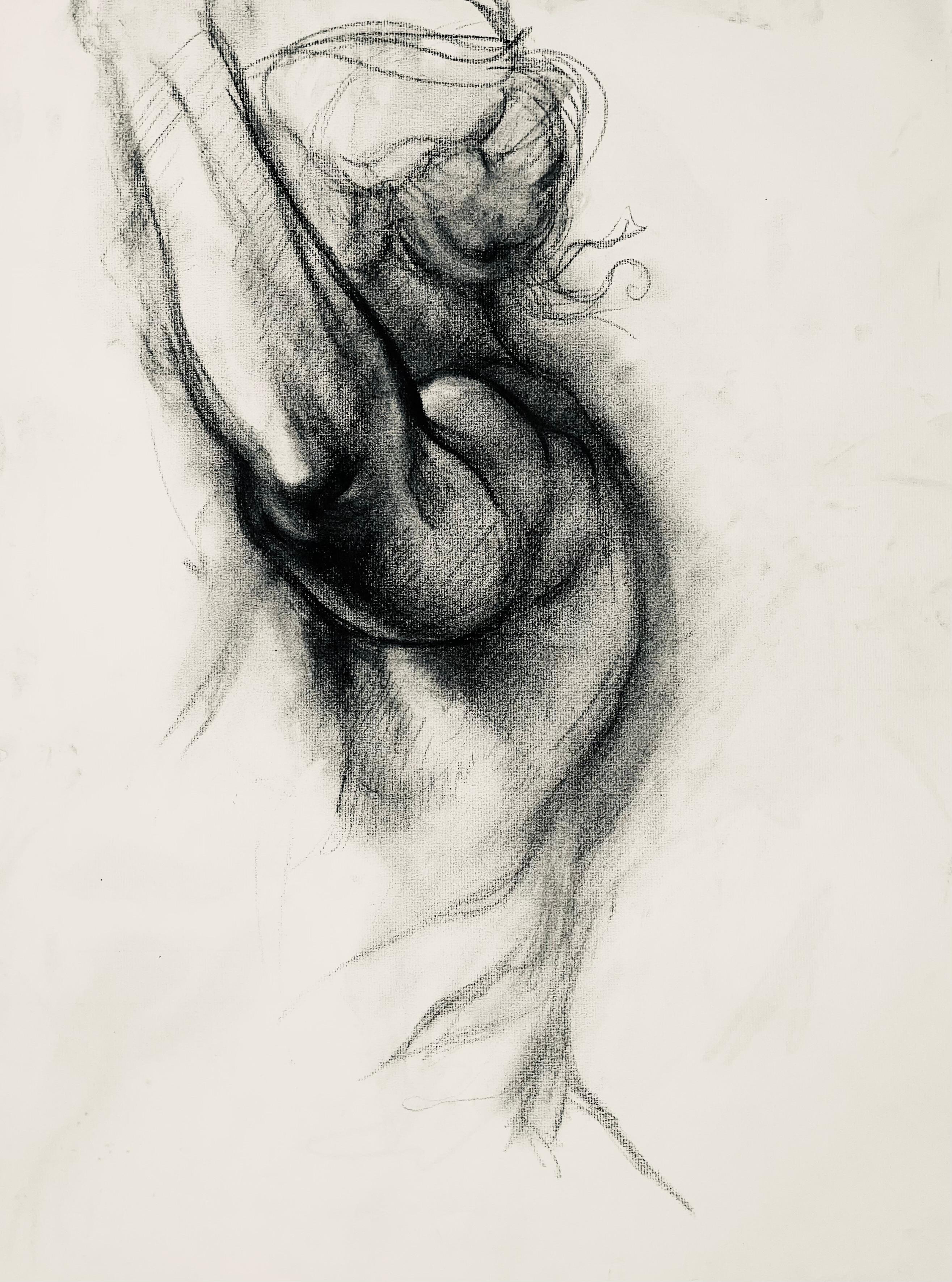 Renaissance Female Nude Figure Study, 1963, Ian Hornak — Drawing For Sale 4