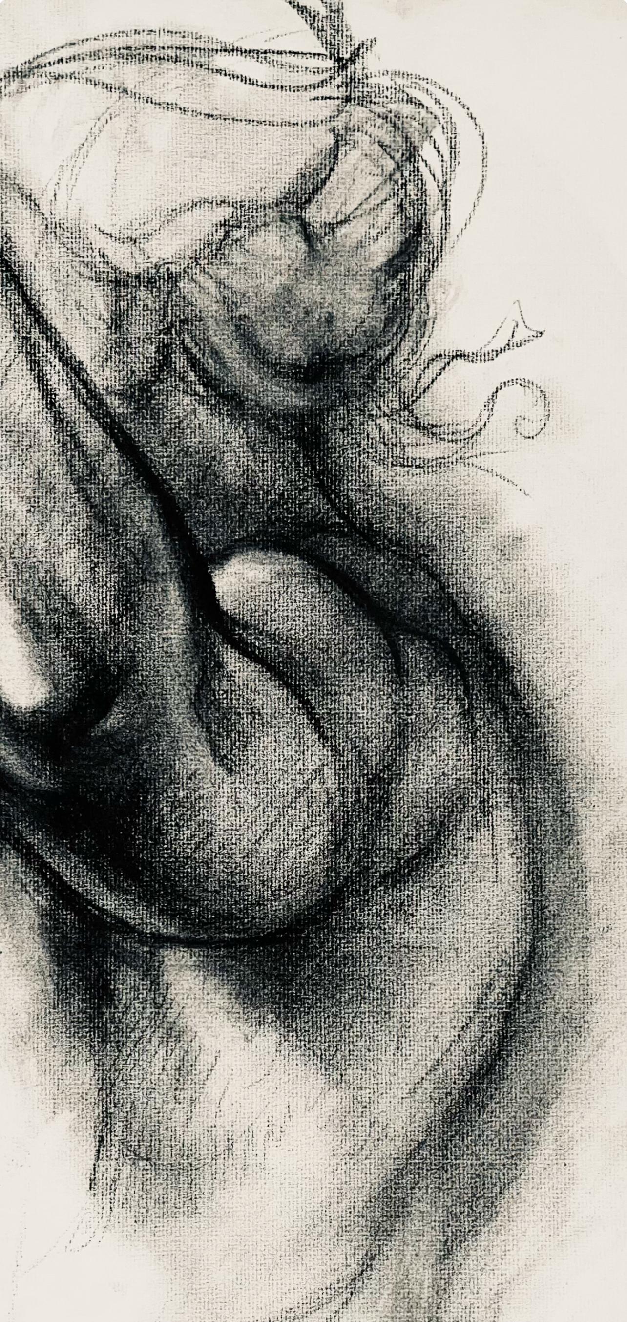 Renaissance Female Nude Figure Study, 1963, Ian Hornak — Drawing For Sale 2