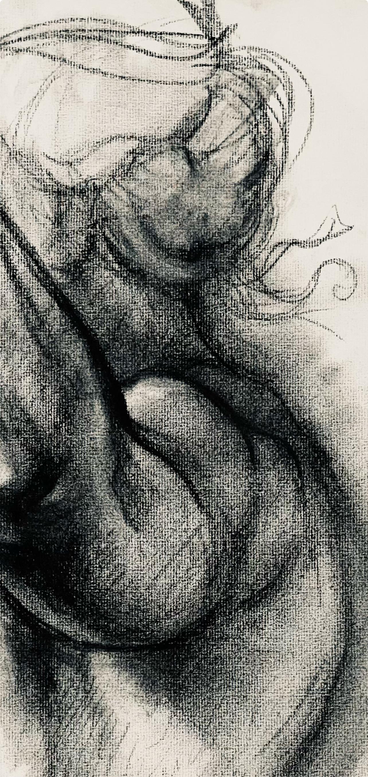Renaissance Female Nude Figure Study, 1963, Ian Hornak — Drawing For Sale 3