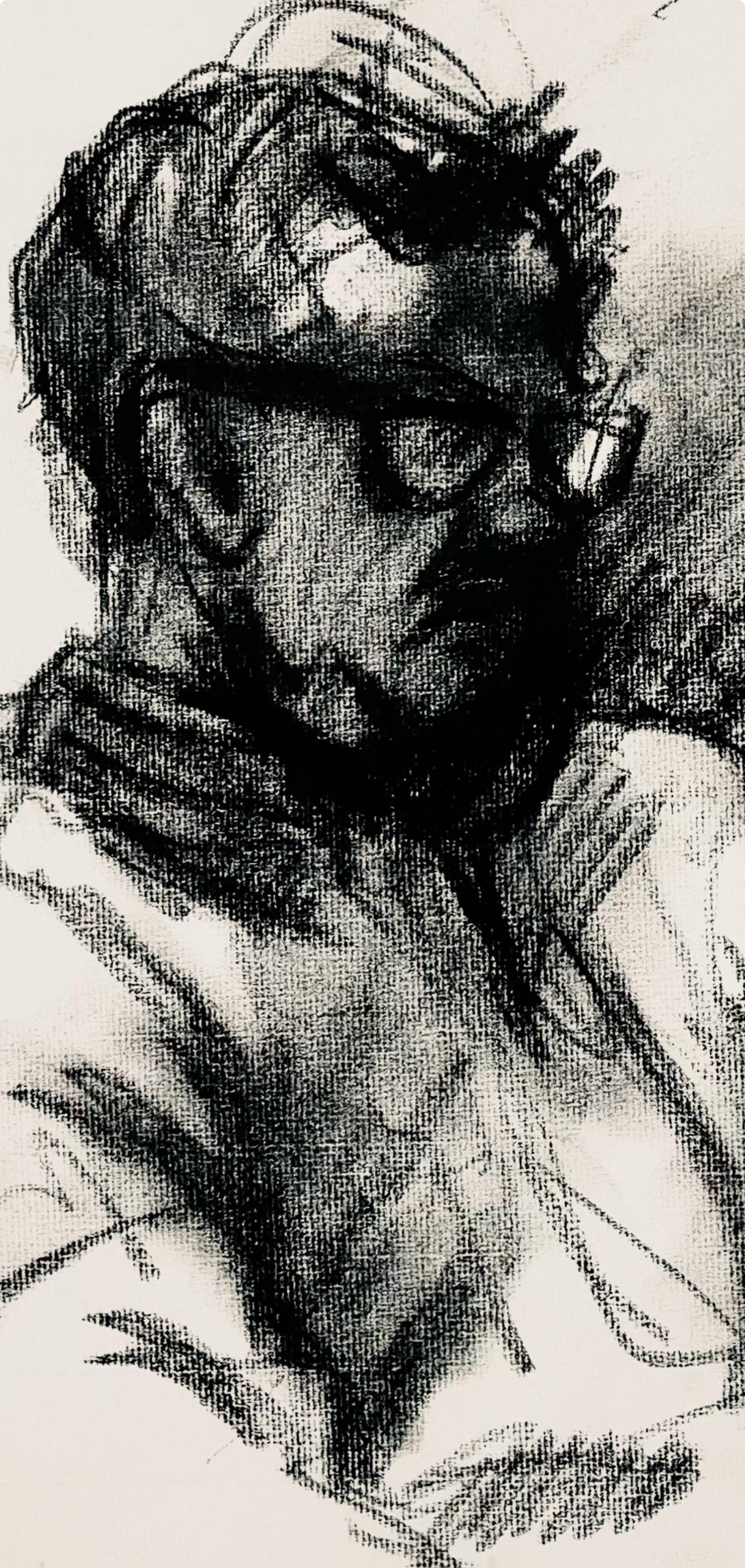 Studio di figura femminile e maschile, 1963, Ian Hornak - Disegno in vendita 2