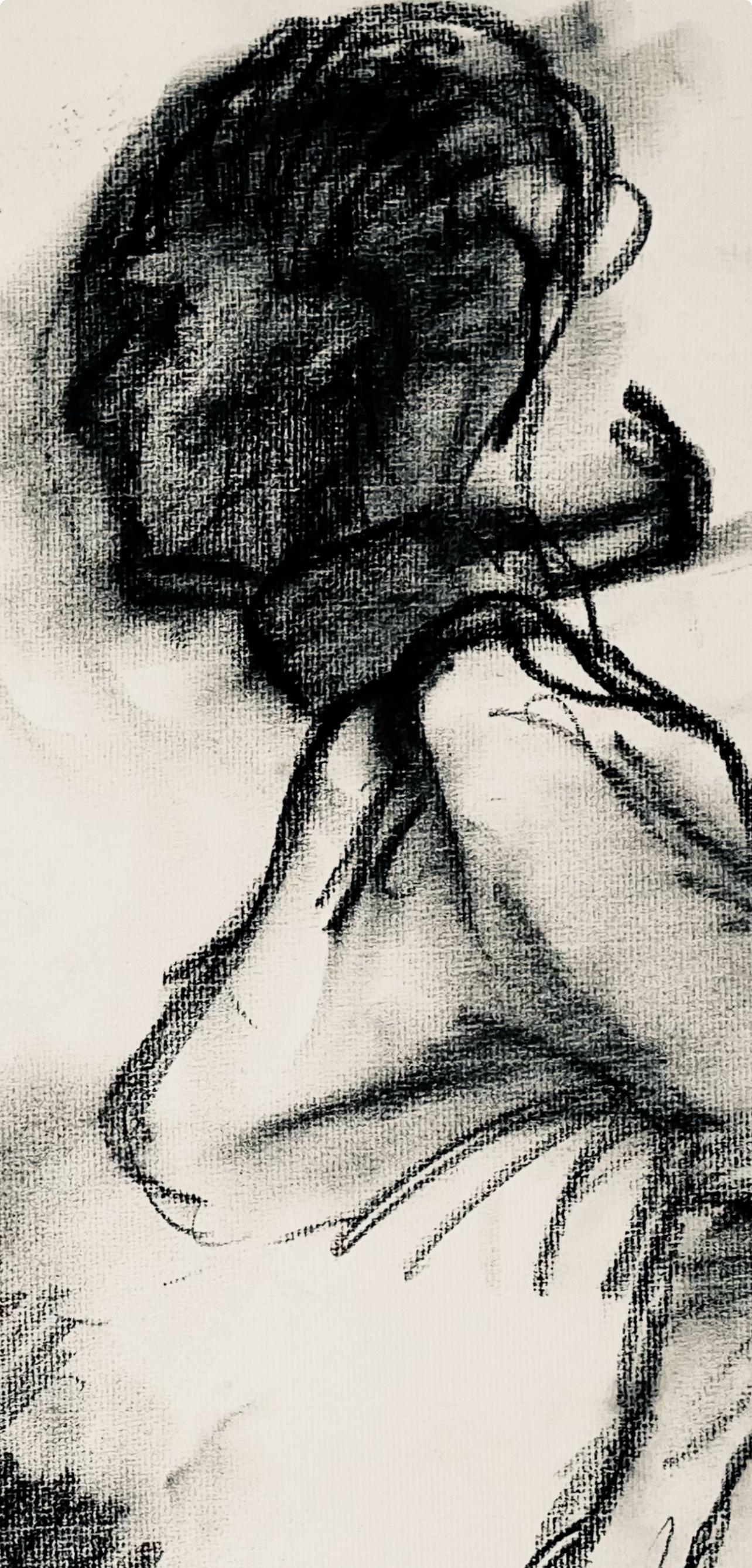 Studio di figura femminile e maschile, 1963, Ian Hornak - Disegno in vendita 3