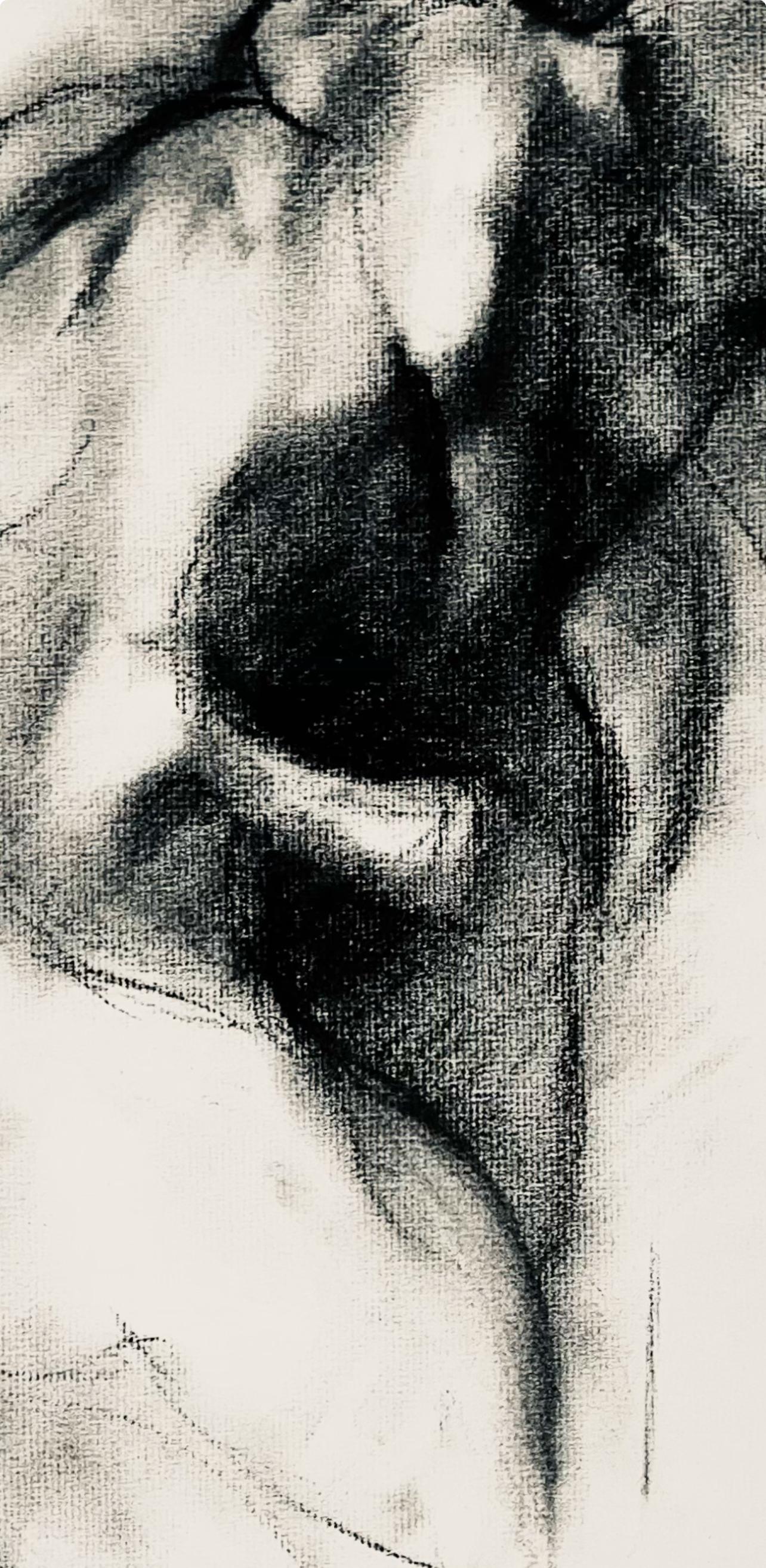 Studio di figura maschile rinascimentale, 1963, Ian Hornak - Disegno in vendita 3