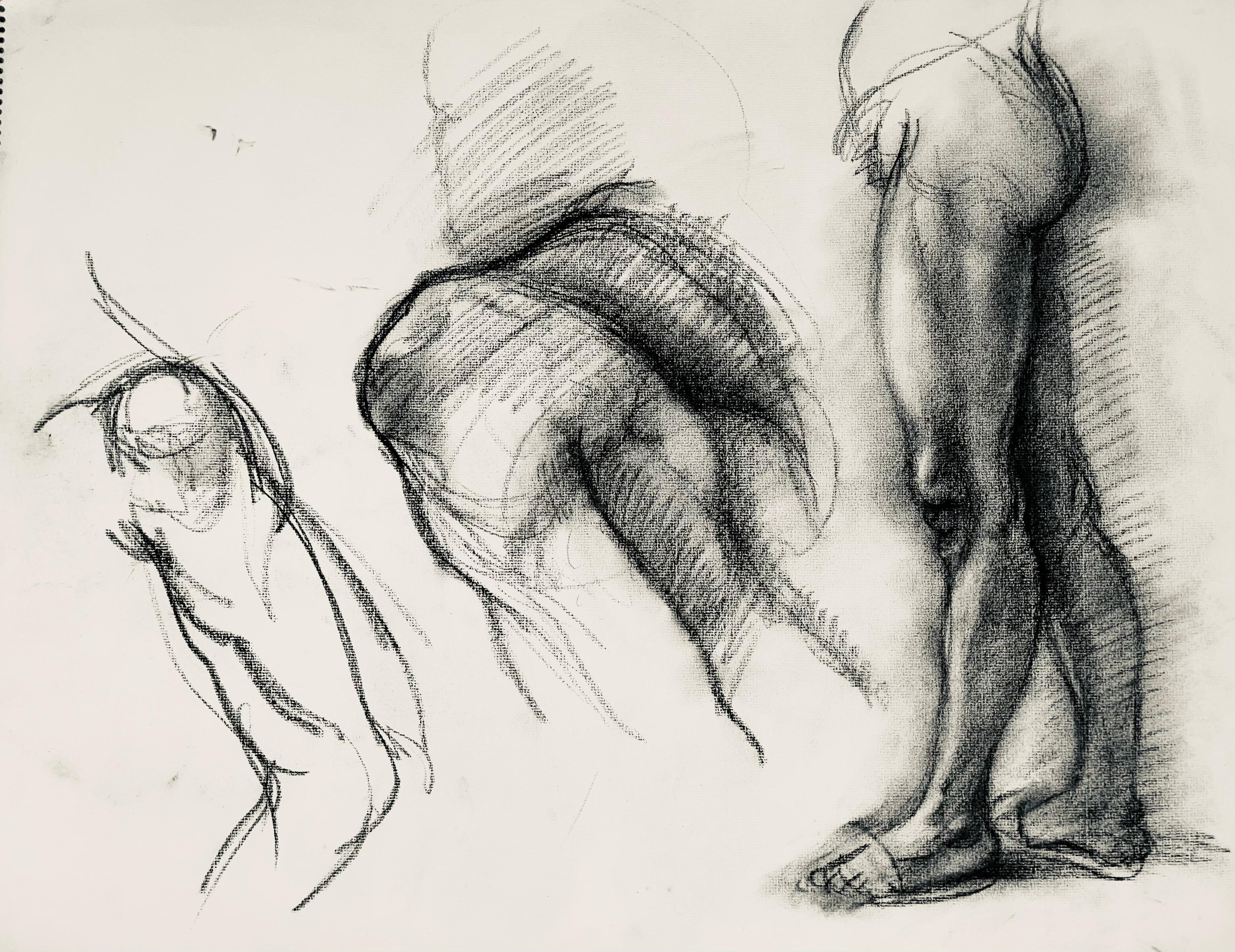 Studio di figura maschile rinascimentale, 1963, Ian Hornak - Disegno