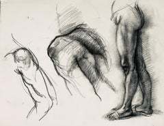 Renaissance Male Nude Figure Study, 1963, Ian Hornak — Drawing