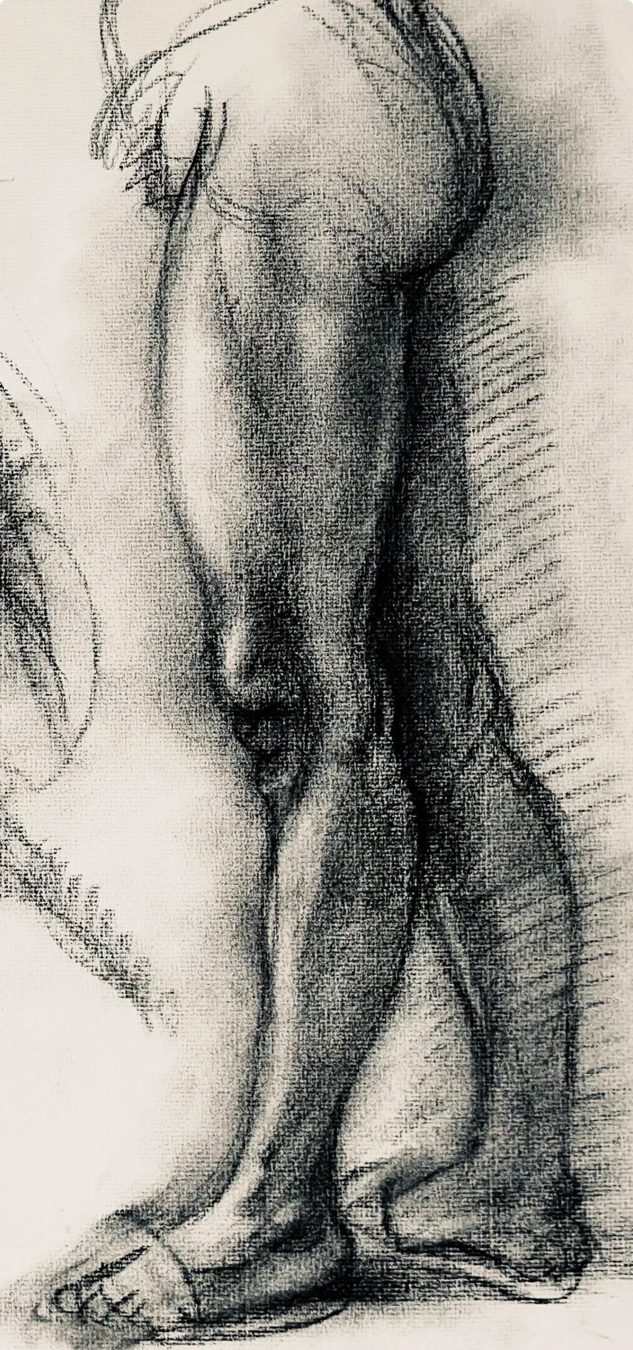 Studio di figura maschile rinascimentale, 1963, Ian Hornak - Disegno in vendita 1