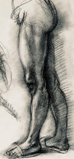Renaissance Male Nude Figure Study, 1963, Ian Hornak — Drawing