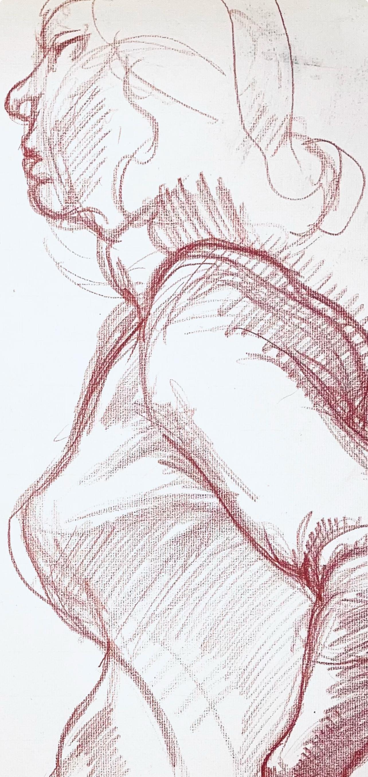 Studio di figura femminile, 1963, Ian Hornak - Disegno in vendita 1