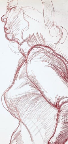 Female Figure Study, 1963, Ian Hornak — Drawing