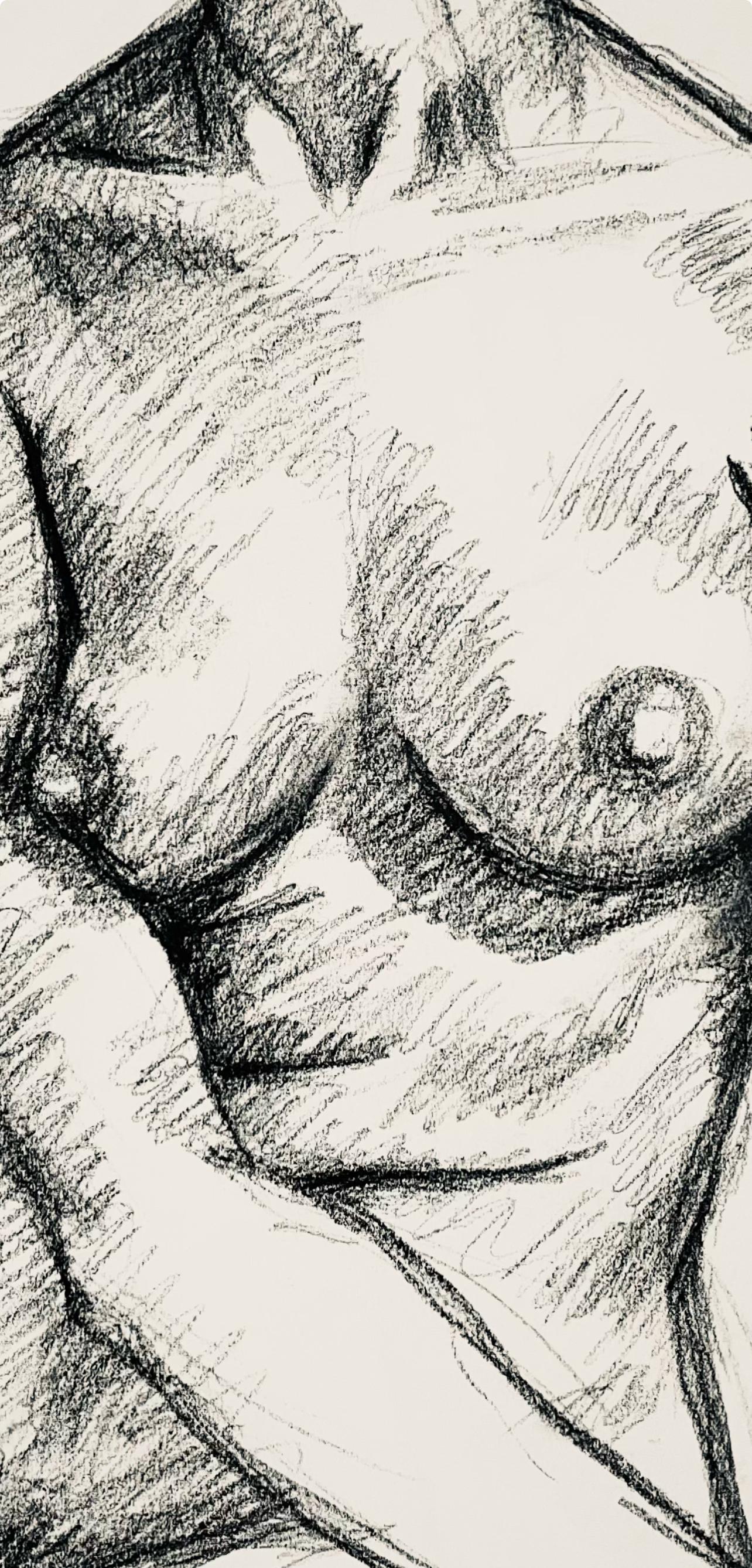 Renaissance Female Nude Figure Study, 1963, Ian Hornak — Drawing For Sale 2