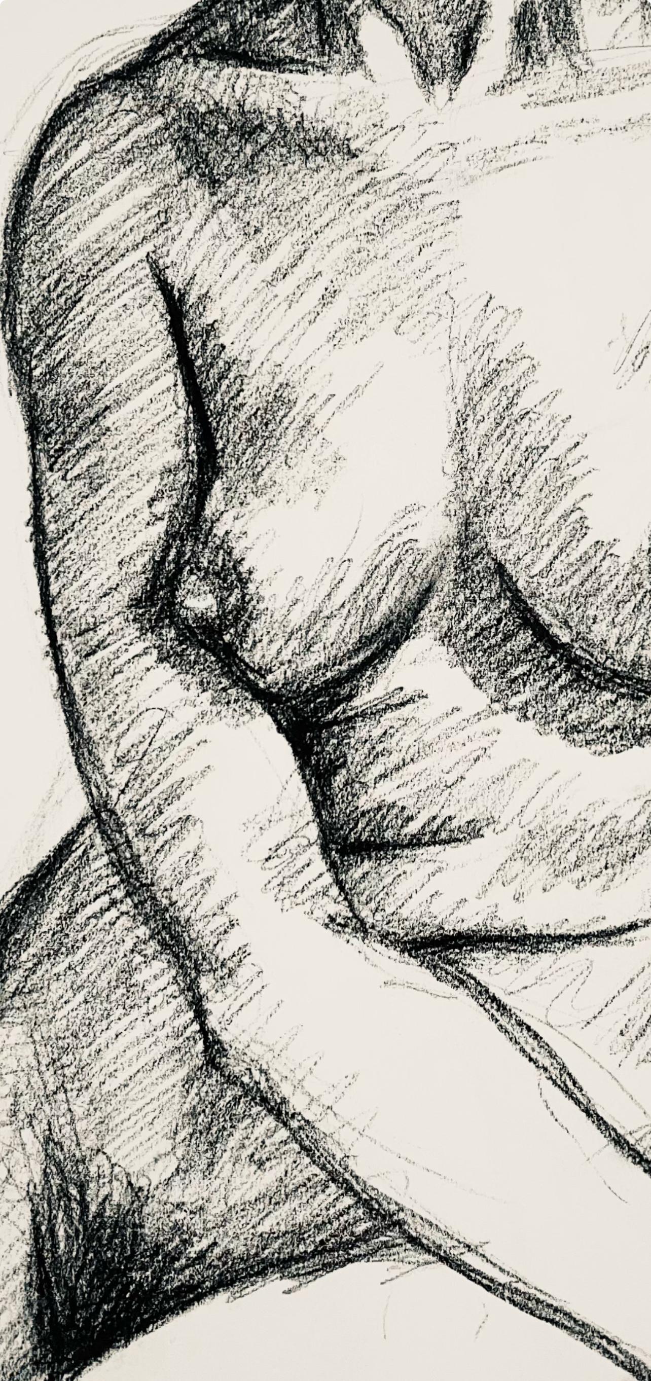 Renaissance Female Nude Figure Study, 1963, Ian Hornak — Drawing For Sale 3