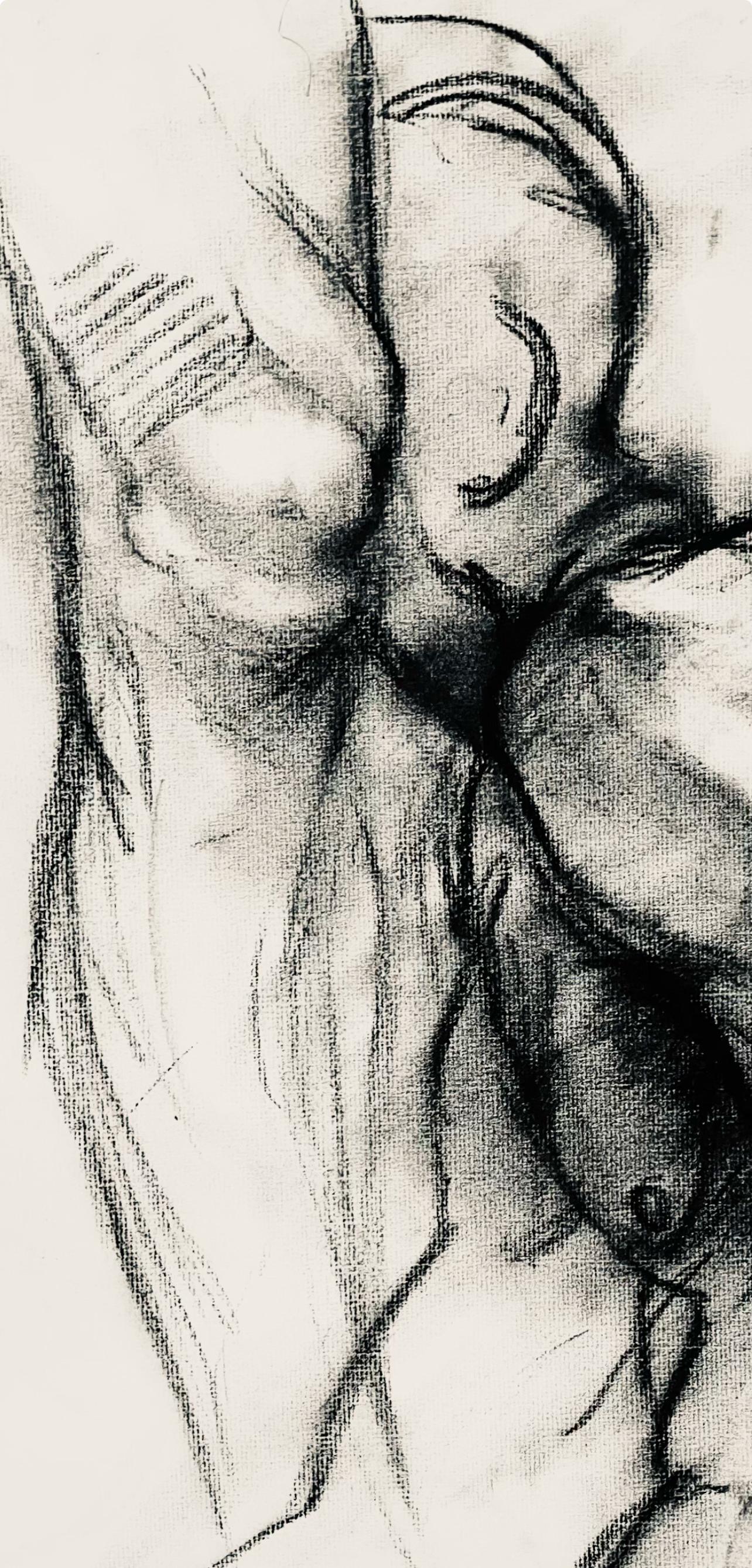 Renaissance Male Nude Figure Study, 1963, Ian Hornak — Drawing For Sale 1