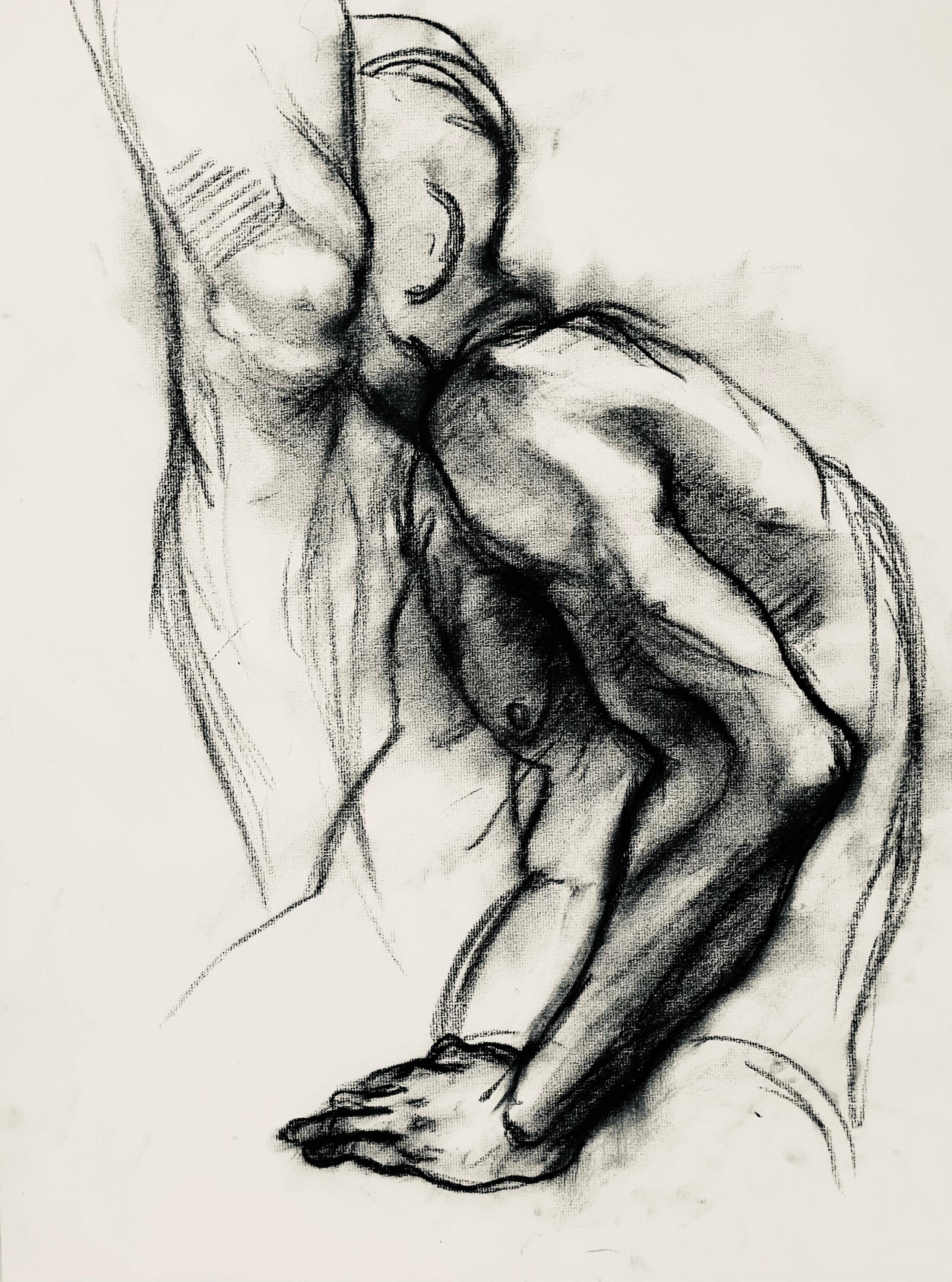 Renaissance Male Nude Figure Study, 1963, Ian Hornak — Drawing For Sale 5