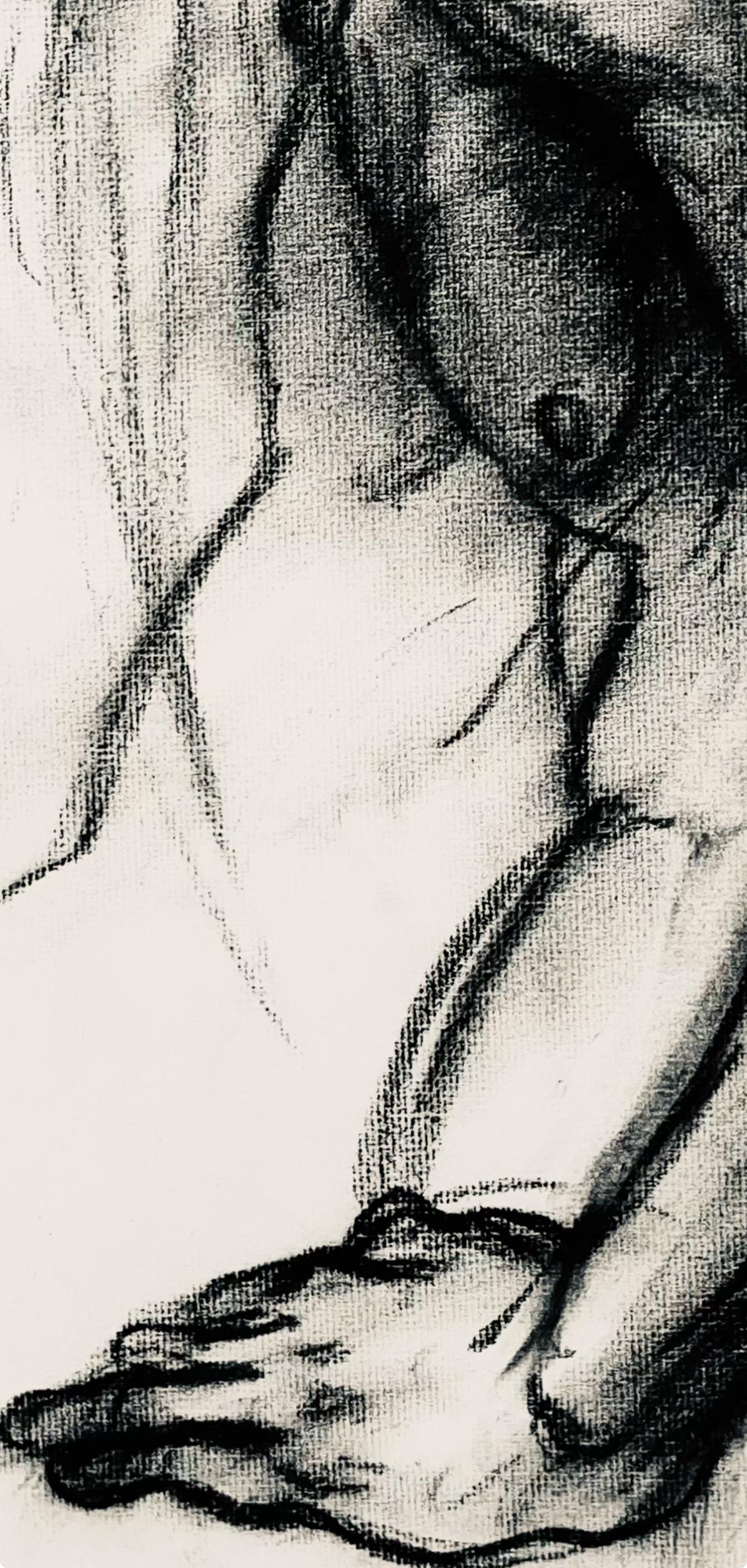 Renaissance Male Nude Figure Study, 1963, Ian Hornak — Drawing For Sale 4