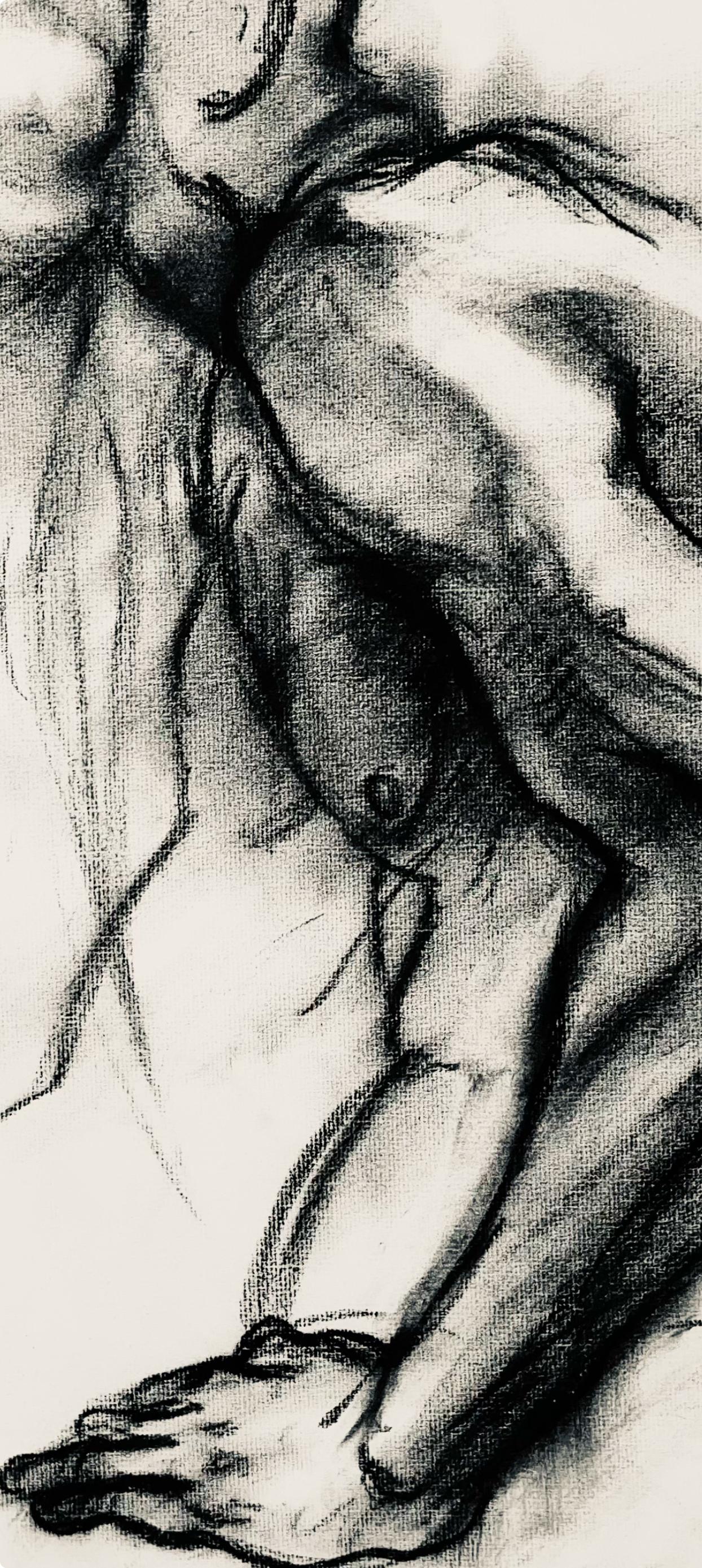 Renaissance Male Nude Figure Study, 1963, Ian Hornak — Drawing For Sale 2