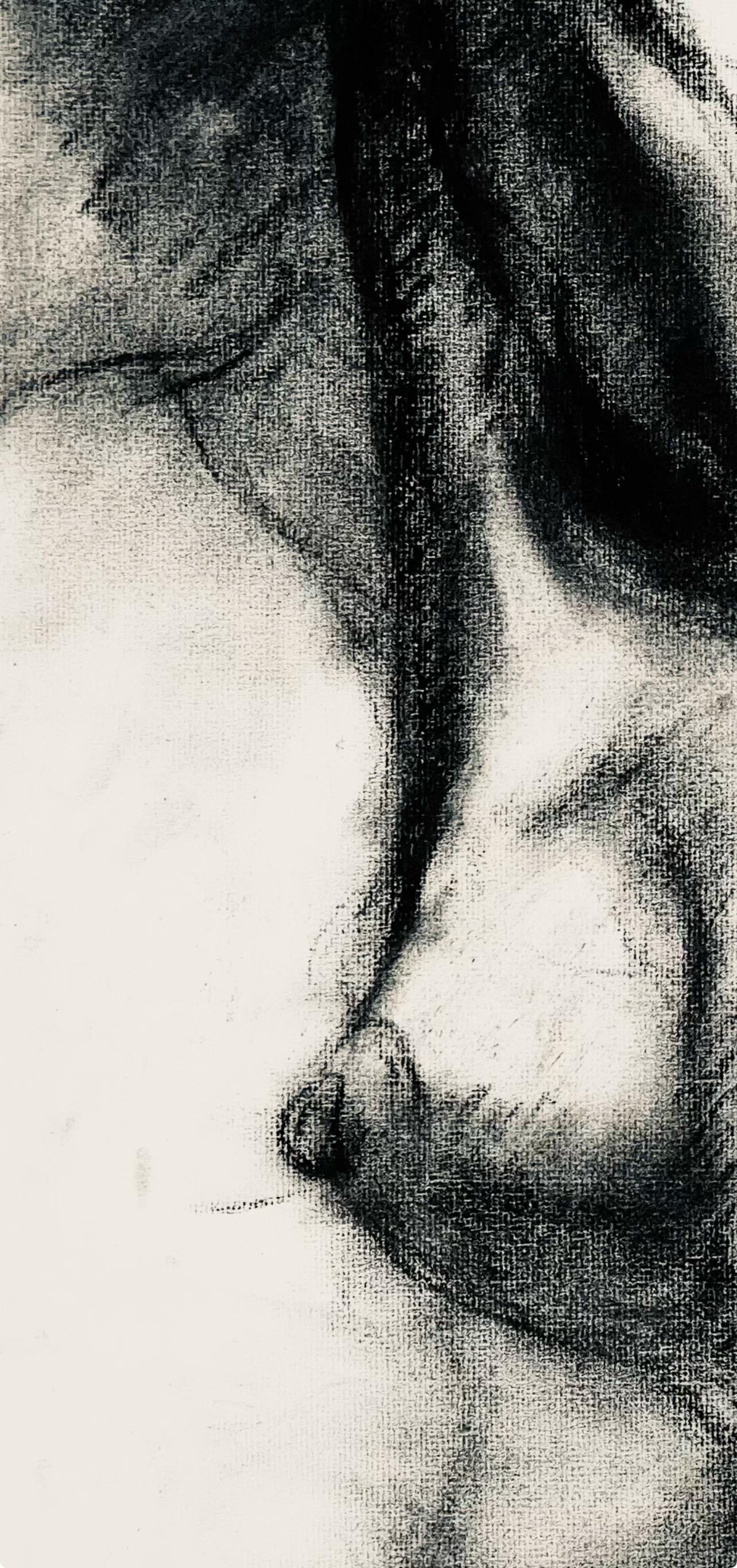 Estudio de figura desnuda femenina renacentista, 1963, Ian Hornak - Dibujo en venta 3