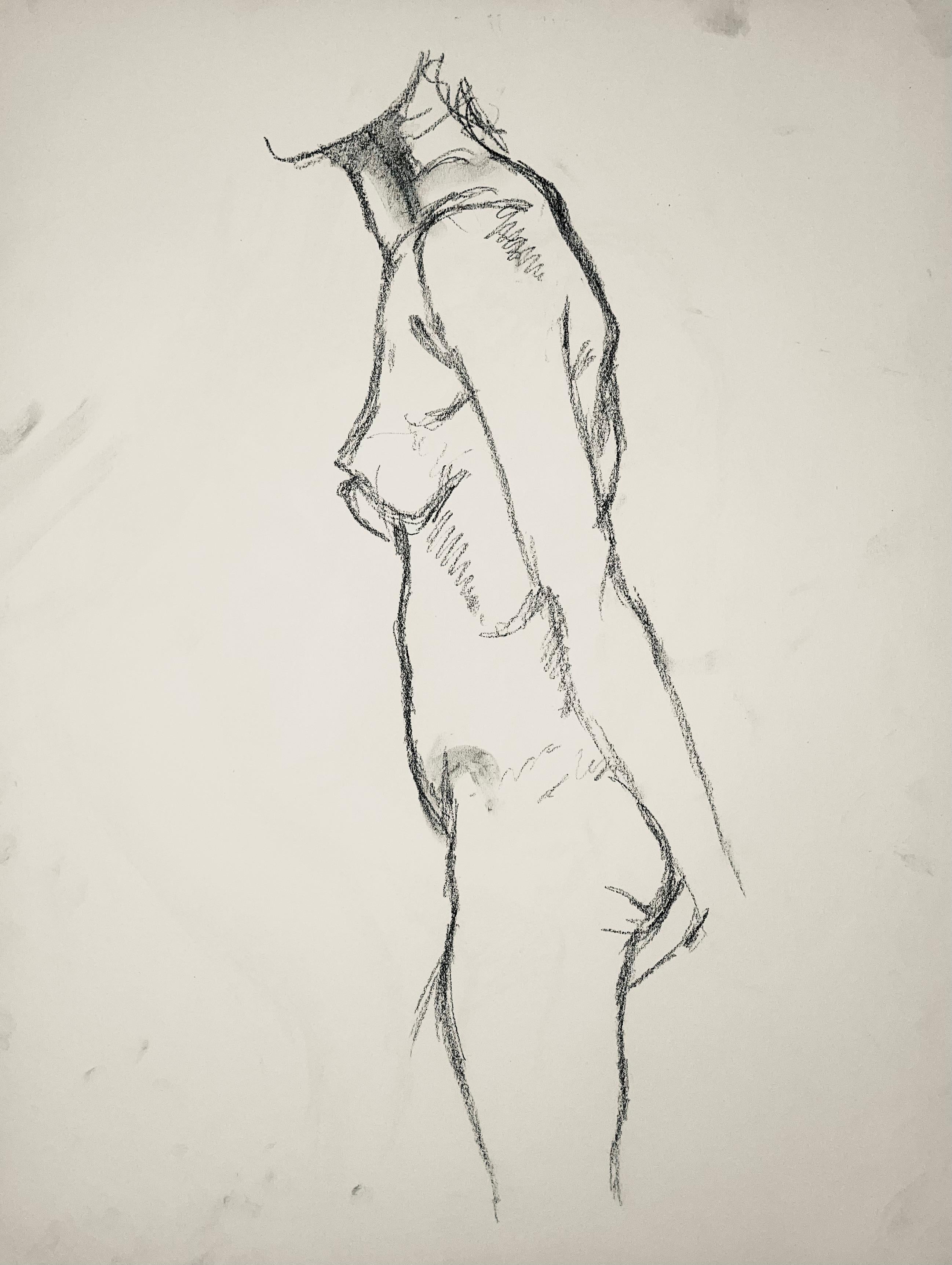 Studio di figura femminile rinascimentale, 1963, Ian Hornak - Disegno in vendita 4
