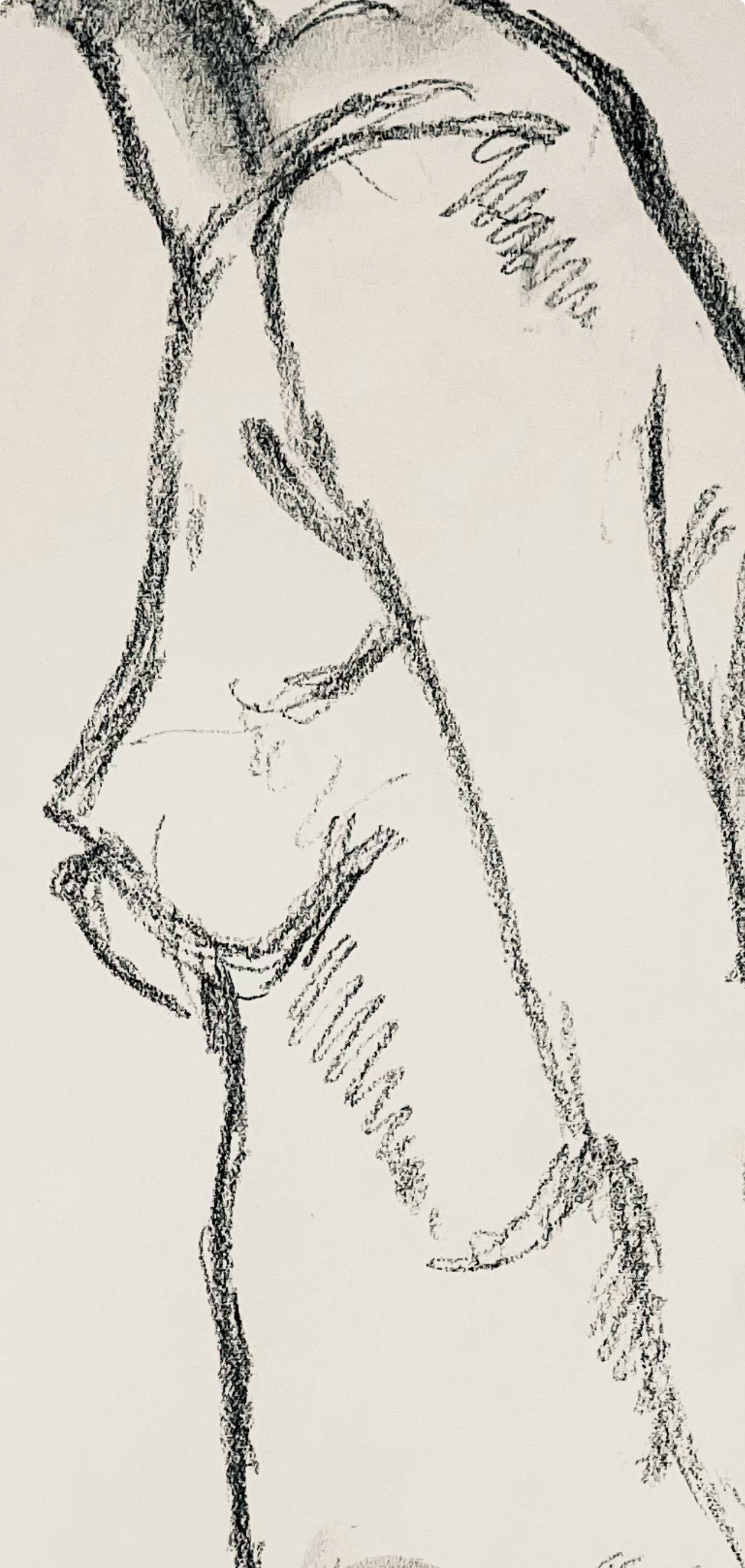 Studio di figura femminile rinascimentale, 1963, Ian Hornak - Disegno in vendita 2