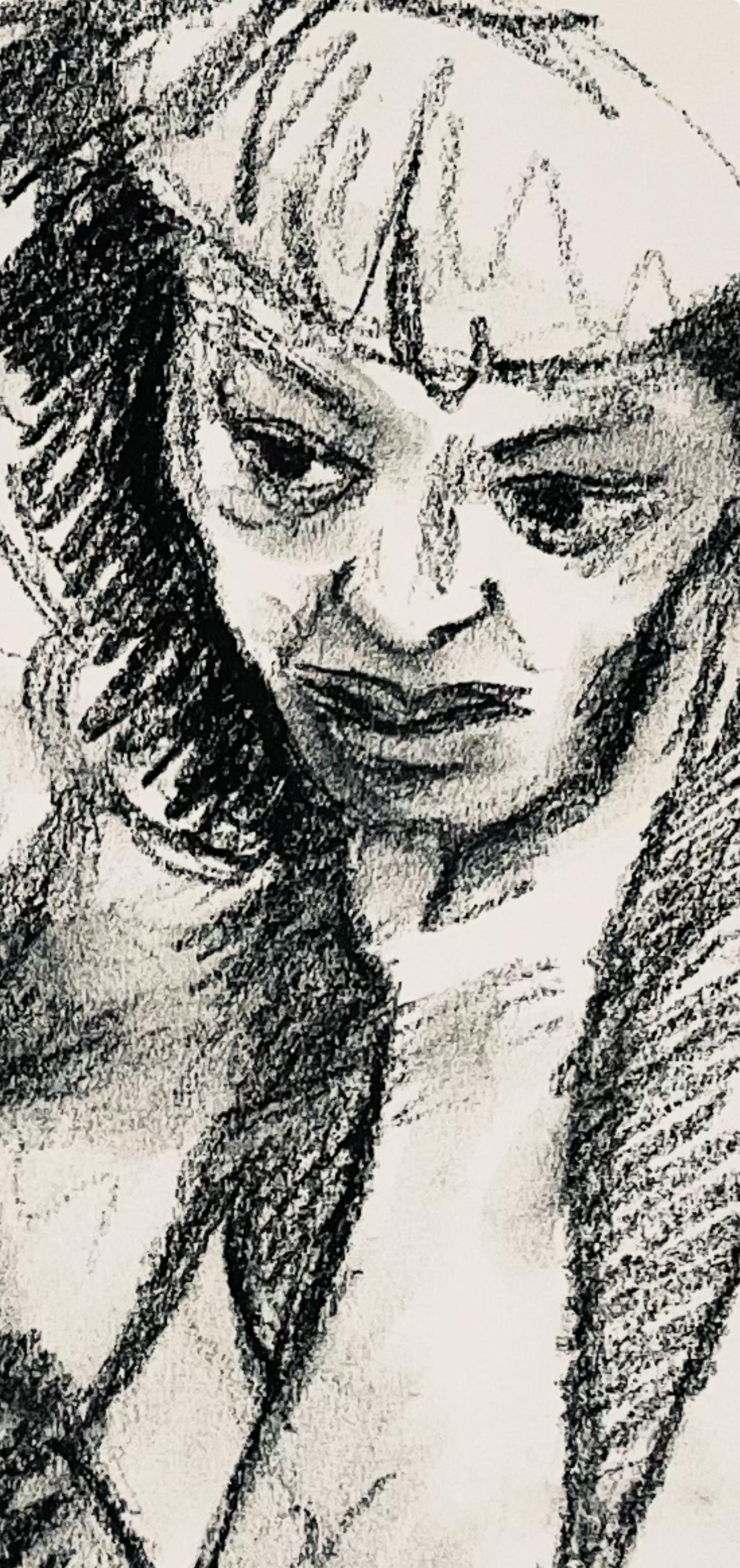 Studio di figura femminile rinascimentale, 1963, Ian Hornak - Disegno in vendita 3