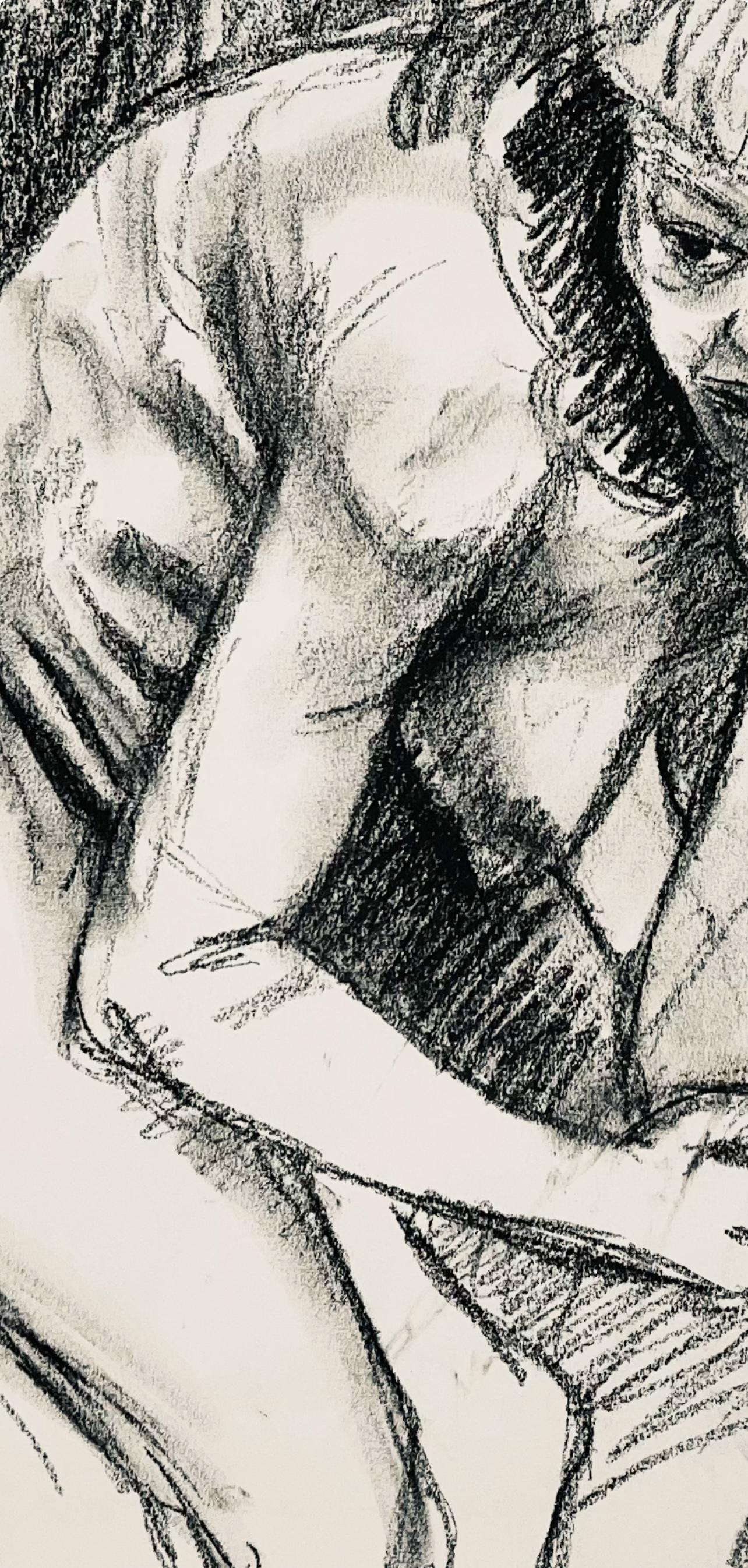 Studio di figura femminile rinascimentale, 1963, Ian Hornak - Disegno in vendita 4