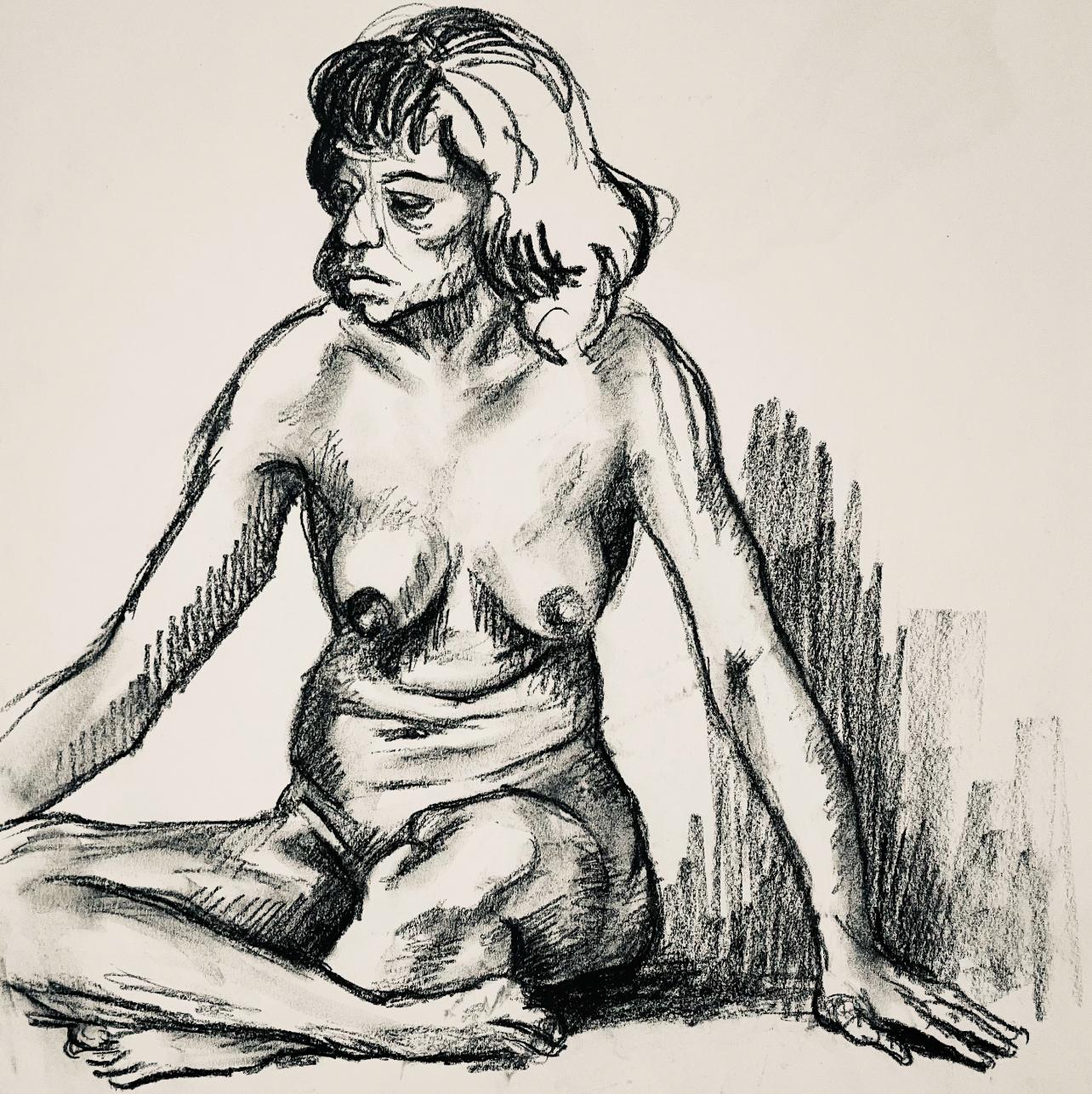 Studio di figura femminile rinascimentale, 1963, Ian Hornak - Disegno