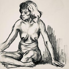 Studio di figura femminile rinascimentale, 1963, Ian Hornak - Disegno