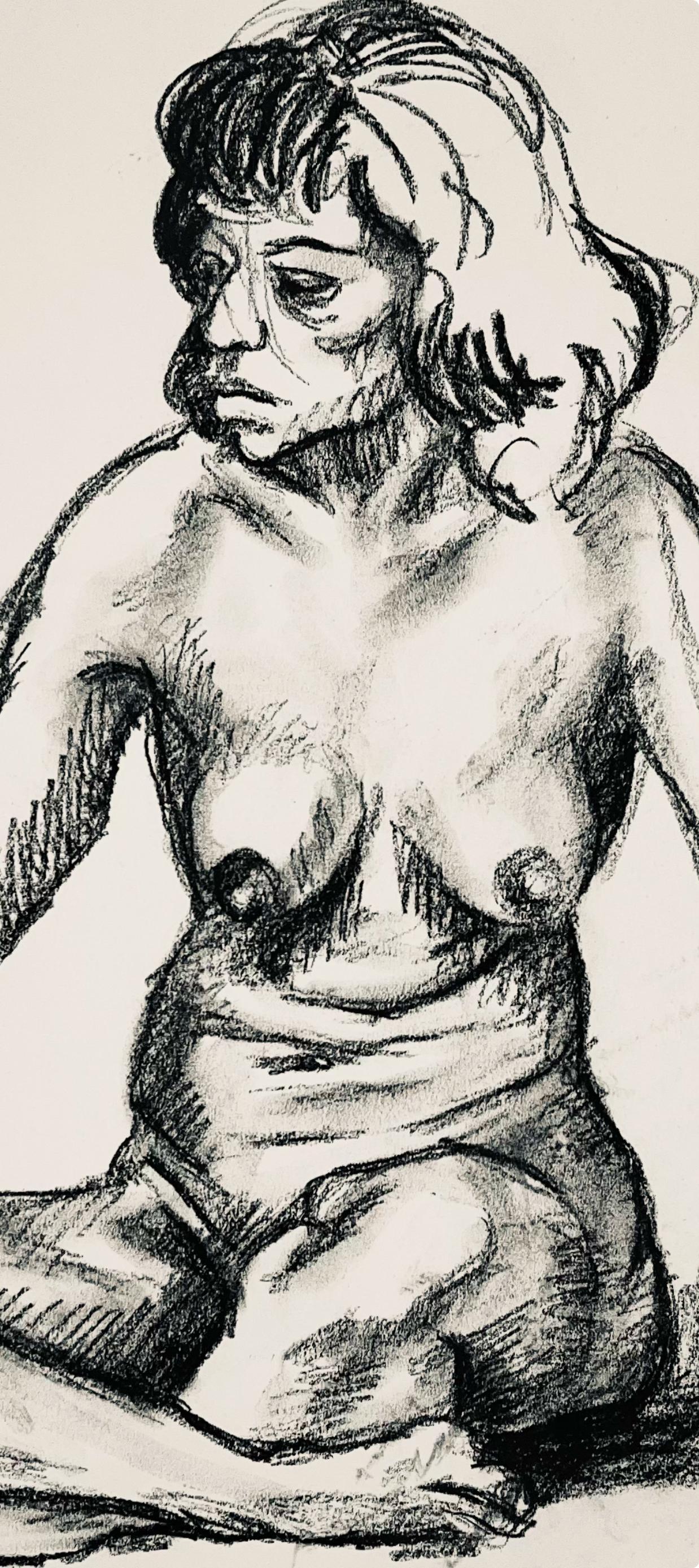 Studie eines weiblichen Renaissance-Akts, 1963, Ian Hornak - Zeichnung im Angebot 1